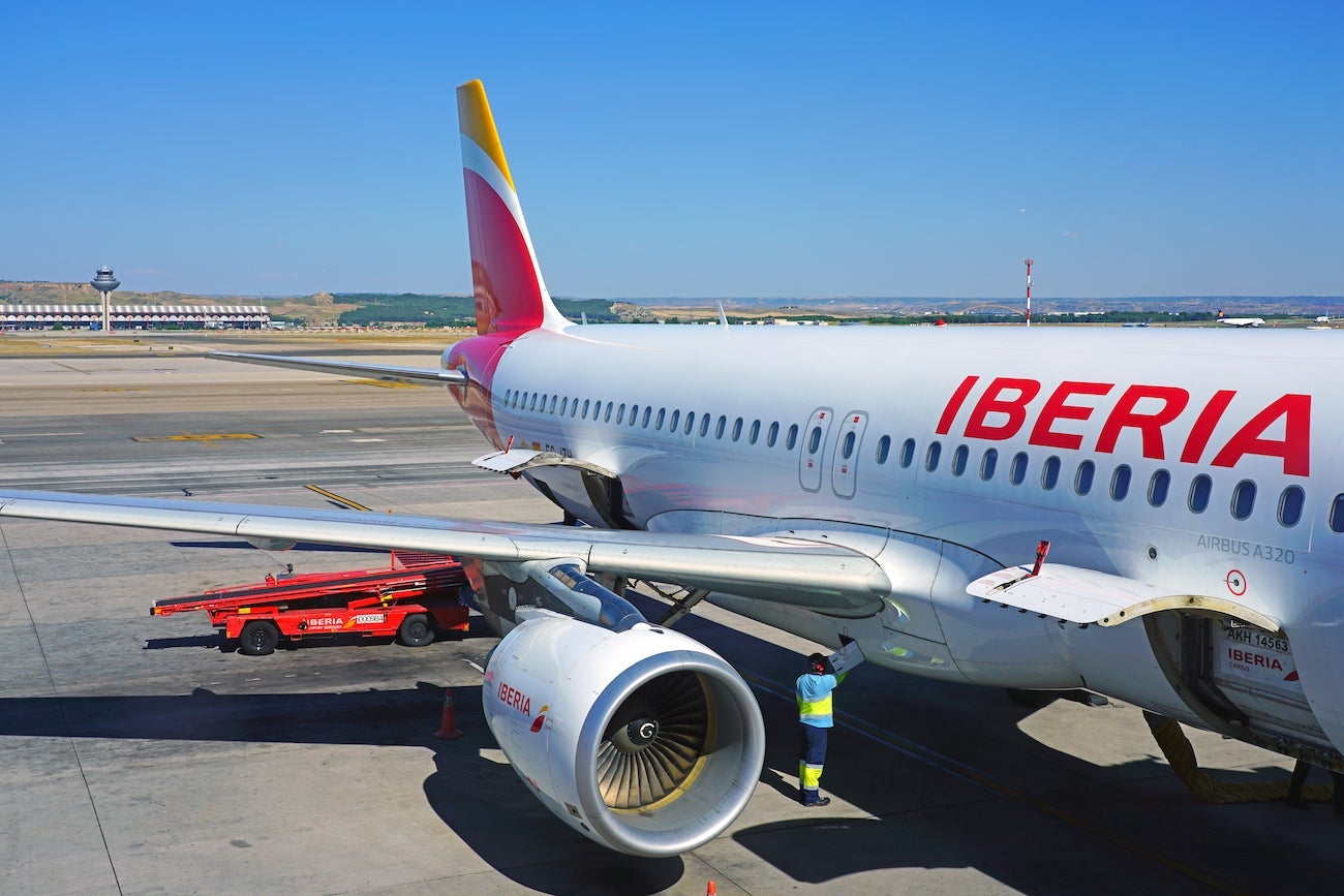 Iberia Plane at Madrid Airport