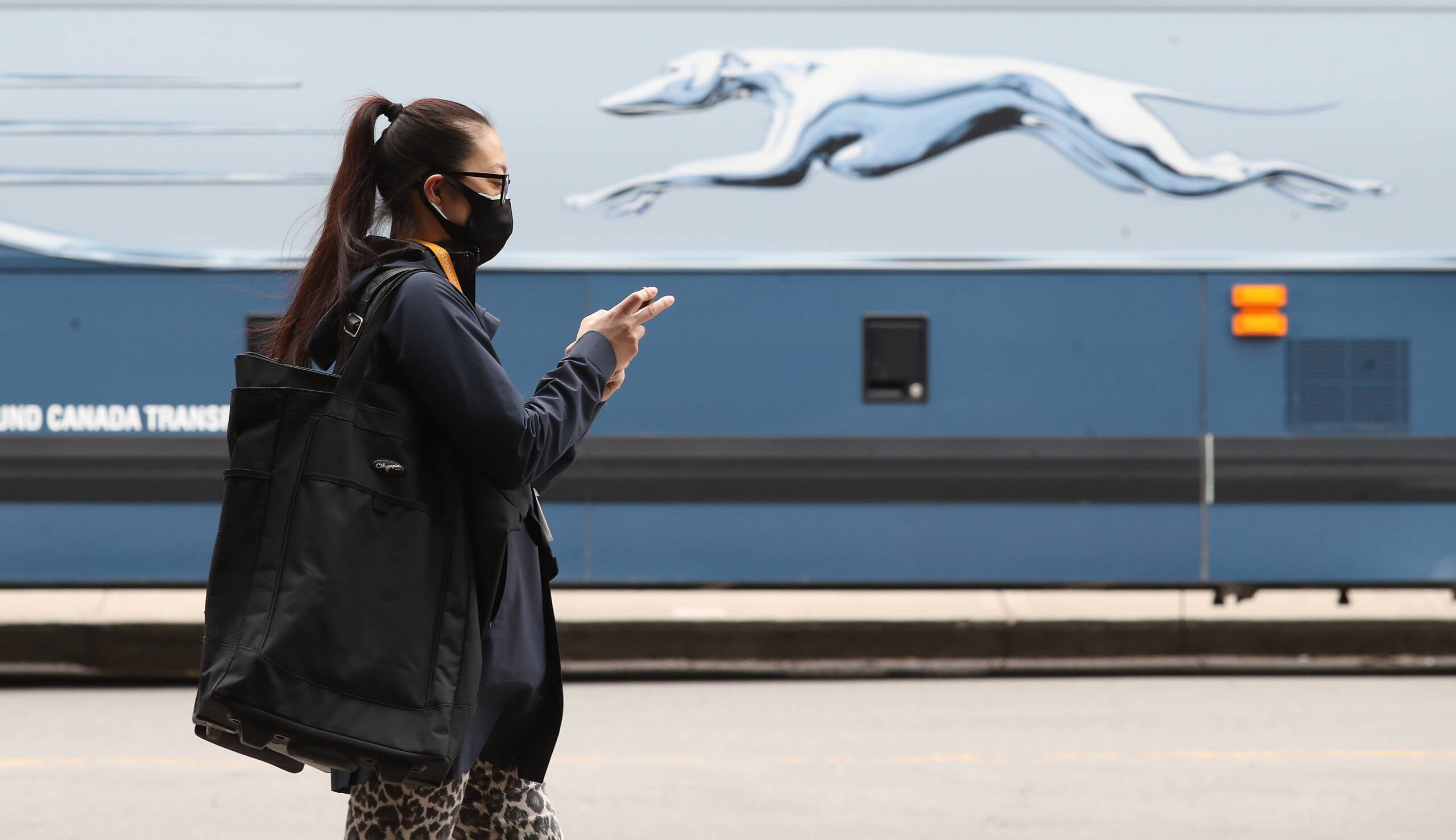 The Bus Terminal in Downtown Toronto, Greyhound Canada will halt all of its bus routes in Canada starting next Wednesday, May 13, because of the coronavirus