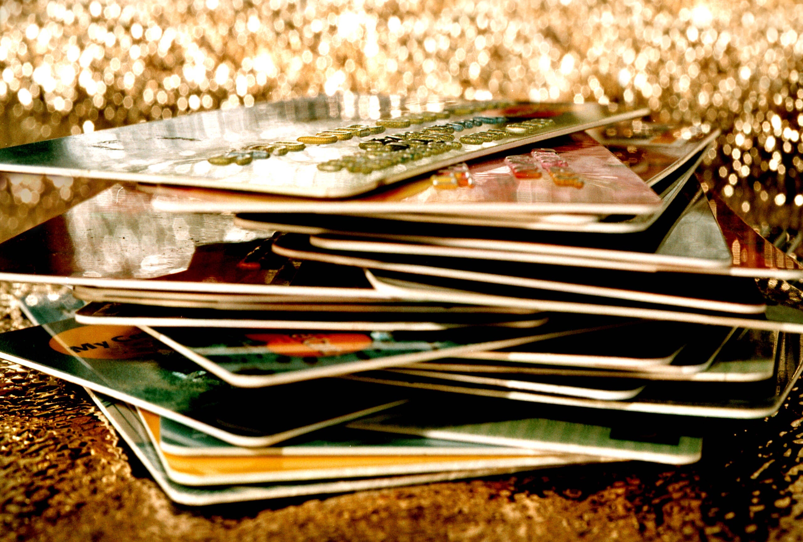 Stack of credit cards