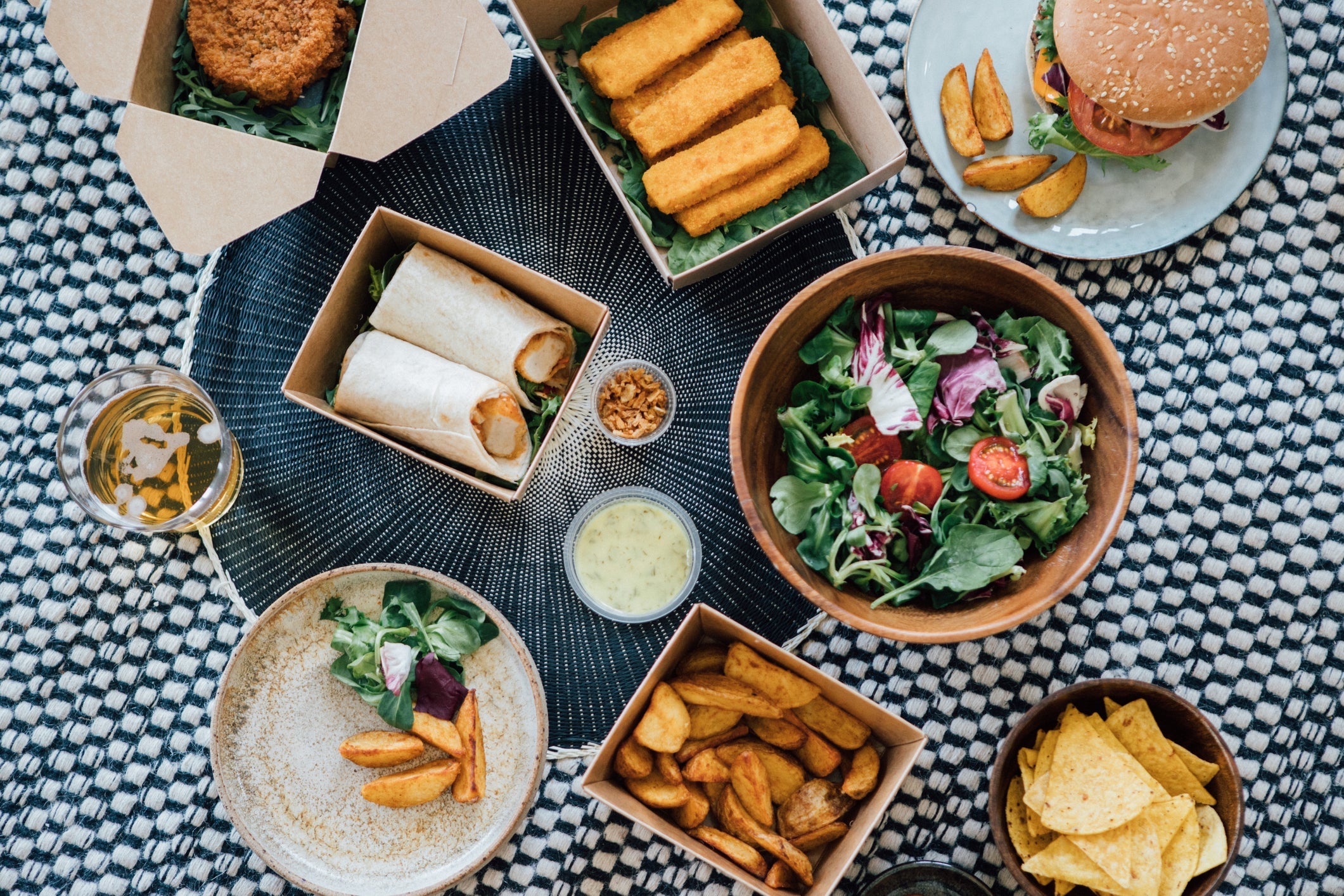 Sharing Takeaway Food At Home