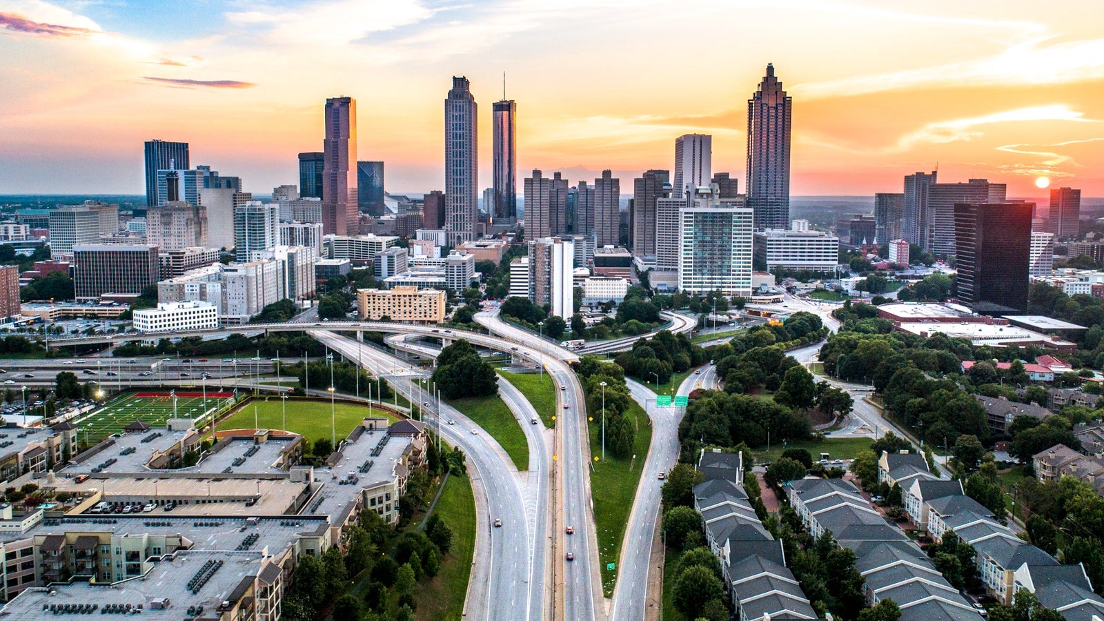 Atlanta, Georgia, USA Downtown Skyline Aerial Panorama
