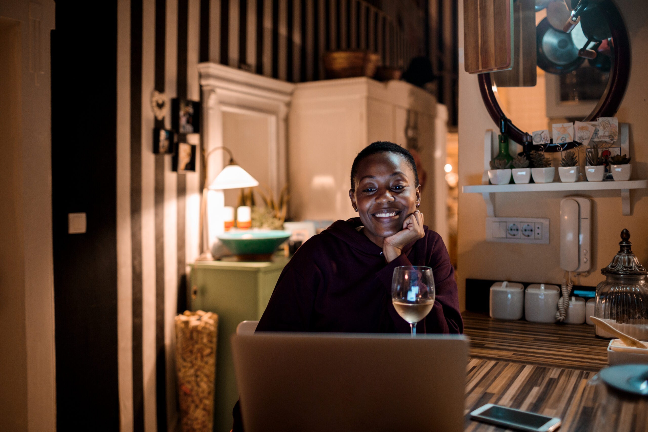 Young woman using her laptop