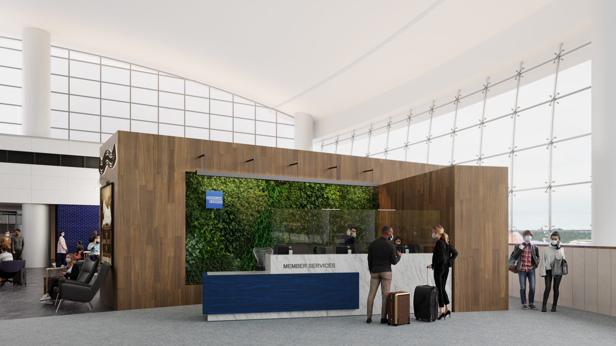 Amex Centurion Lounge SEA Rendering