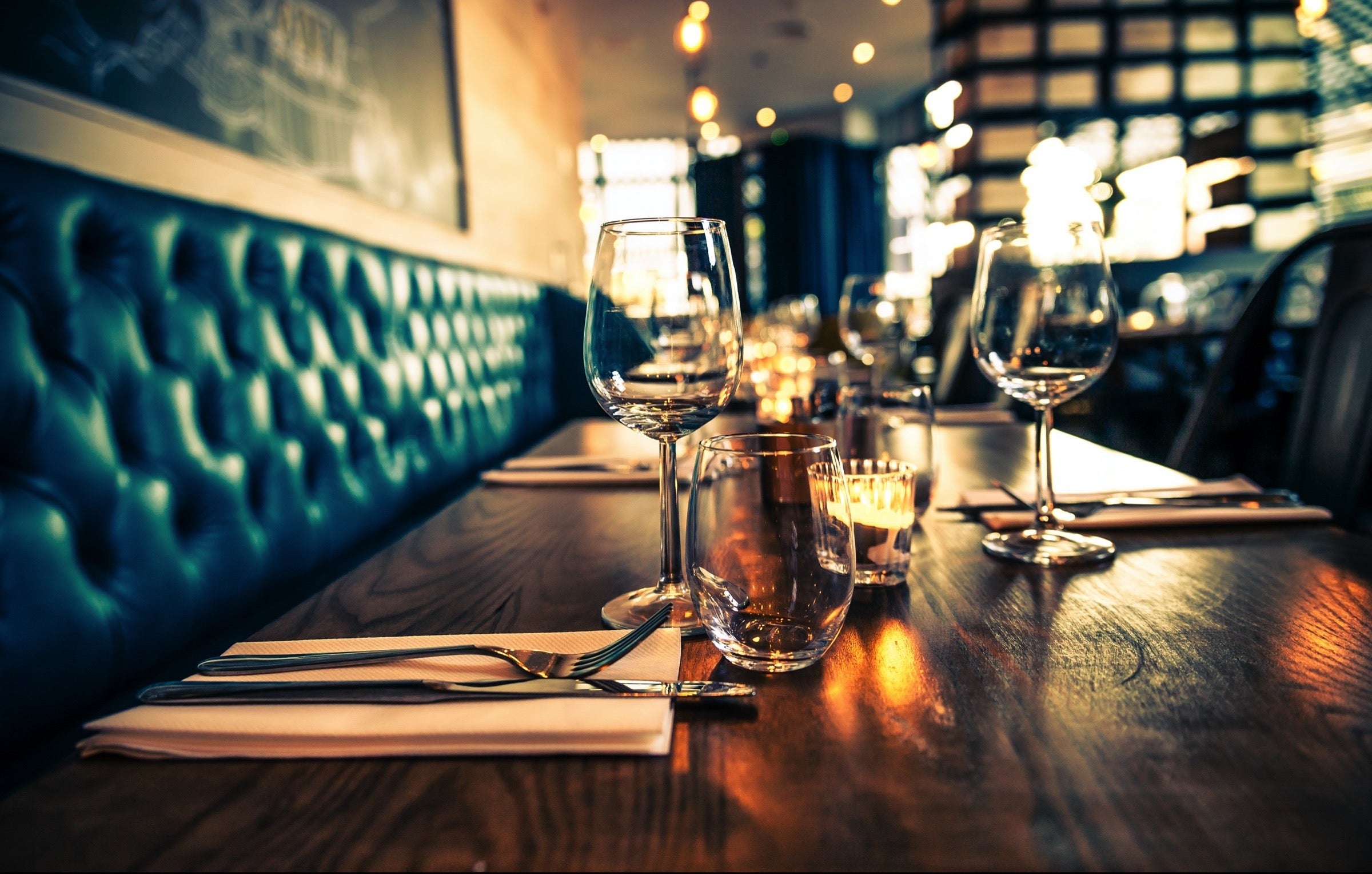 Table set at a nice restaurant