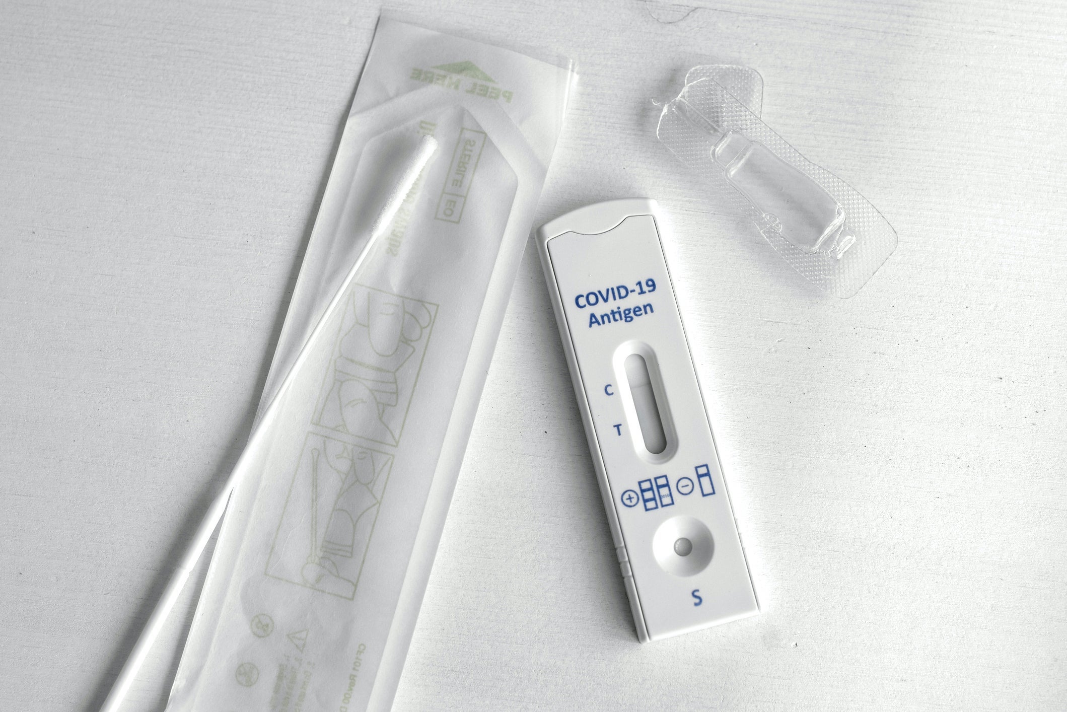 Rapid Covid tester on a table