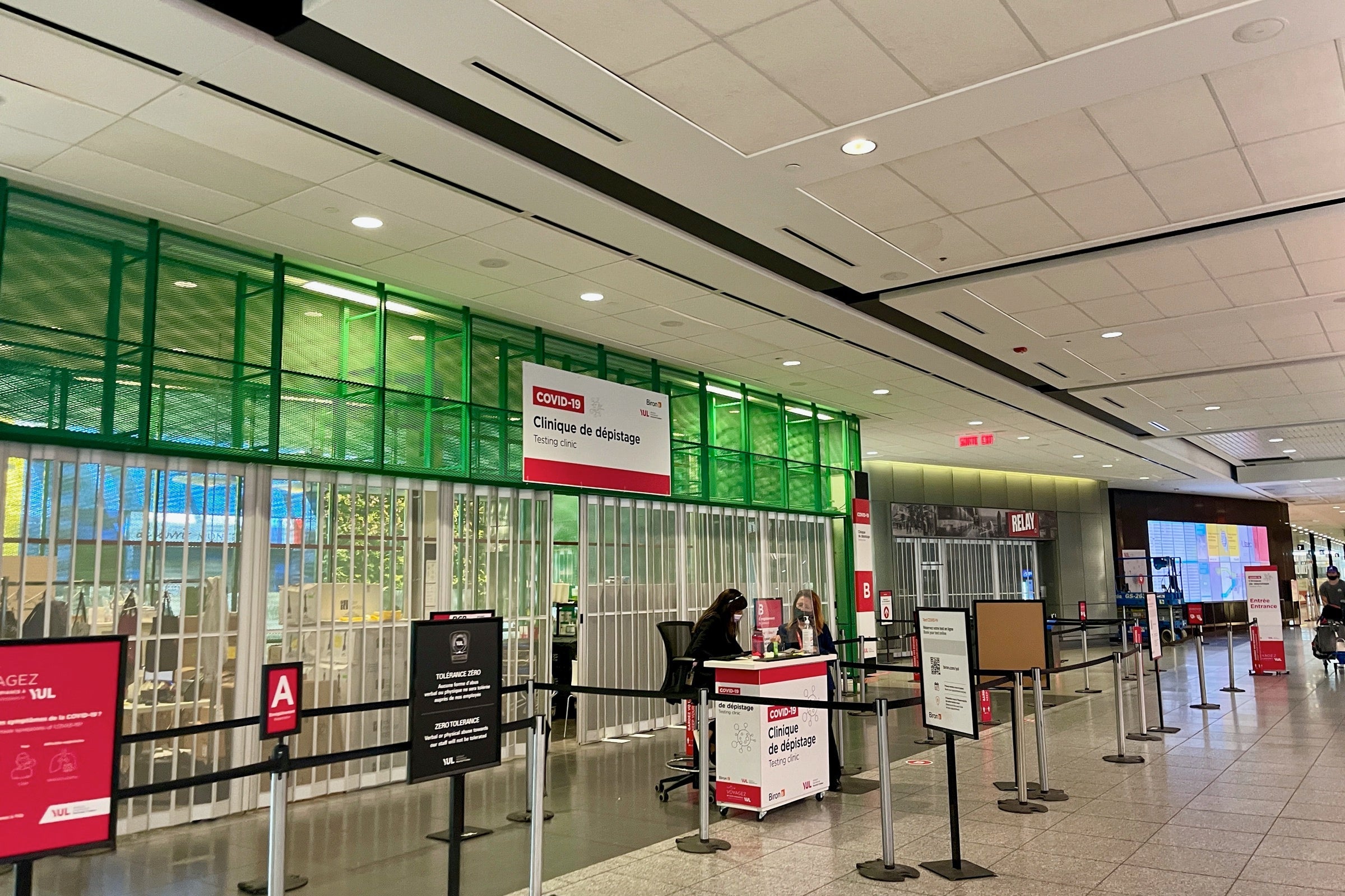 Biron COVID testing center in Montreal