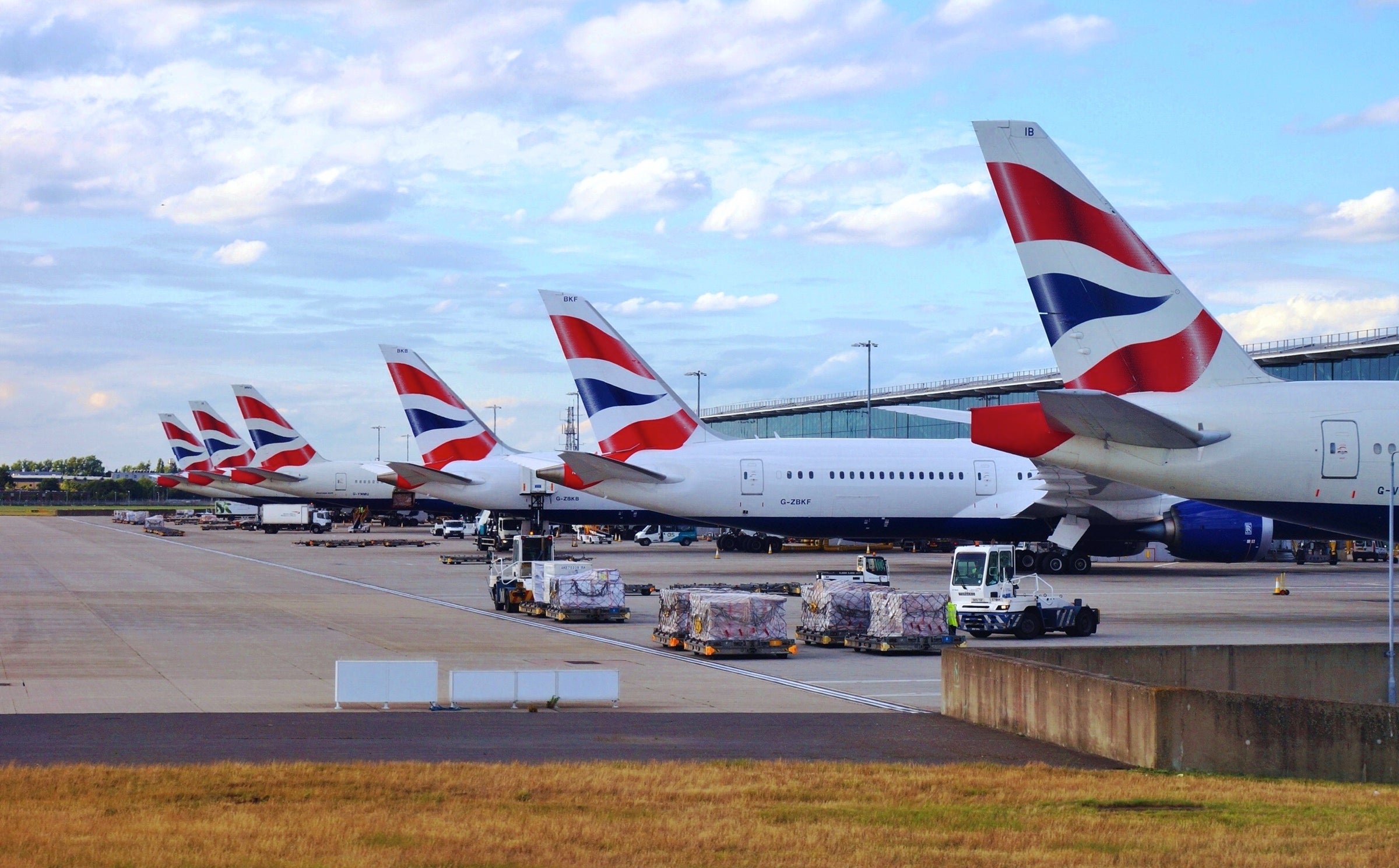 British Airways planes at the gate at London Heathrow
