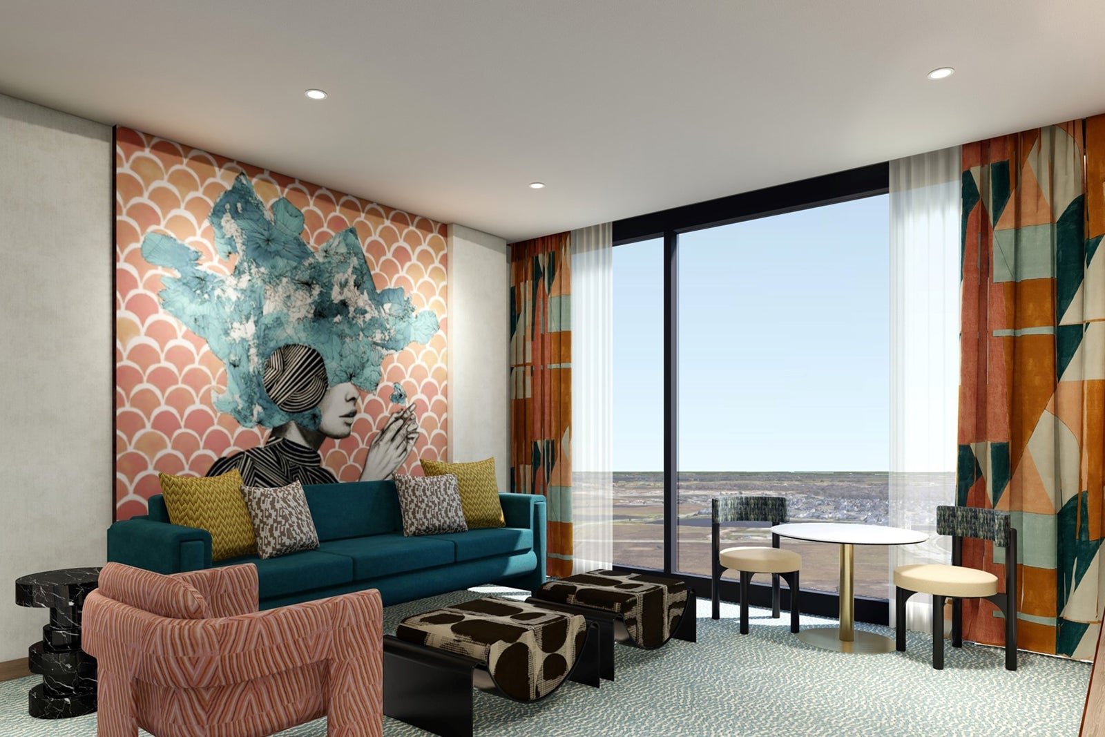 Lake Nona Wave Hotel - One Bedroom Suite Living Room