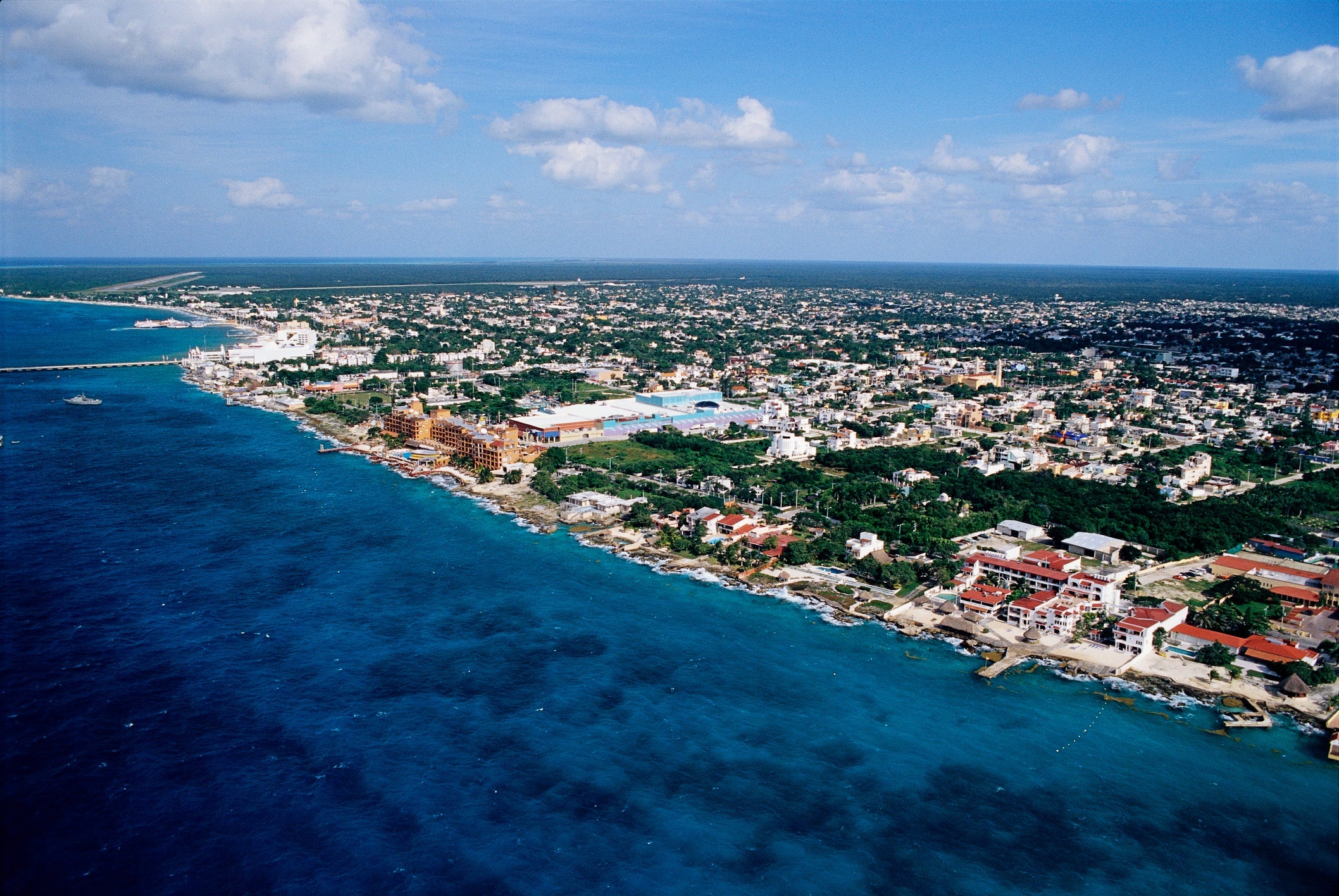 Aerial View of San Miguel de Cozumel