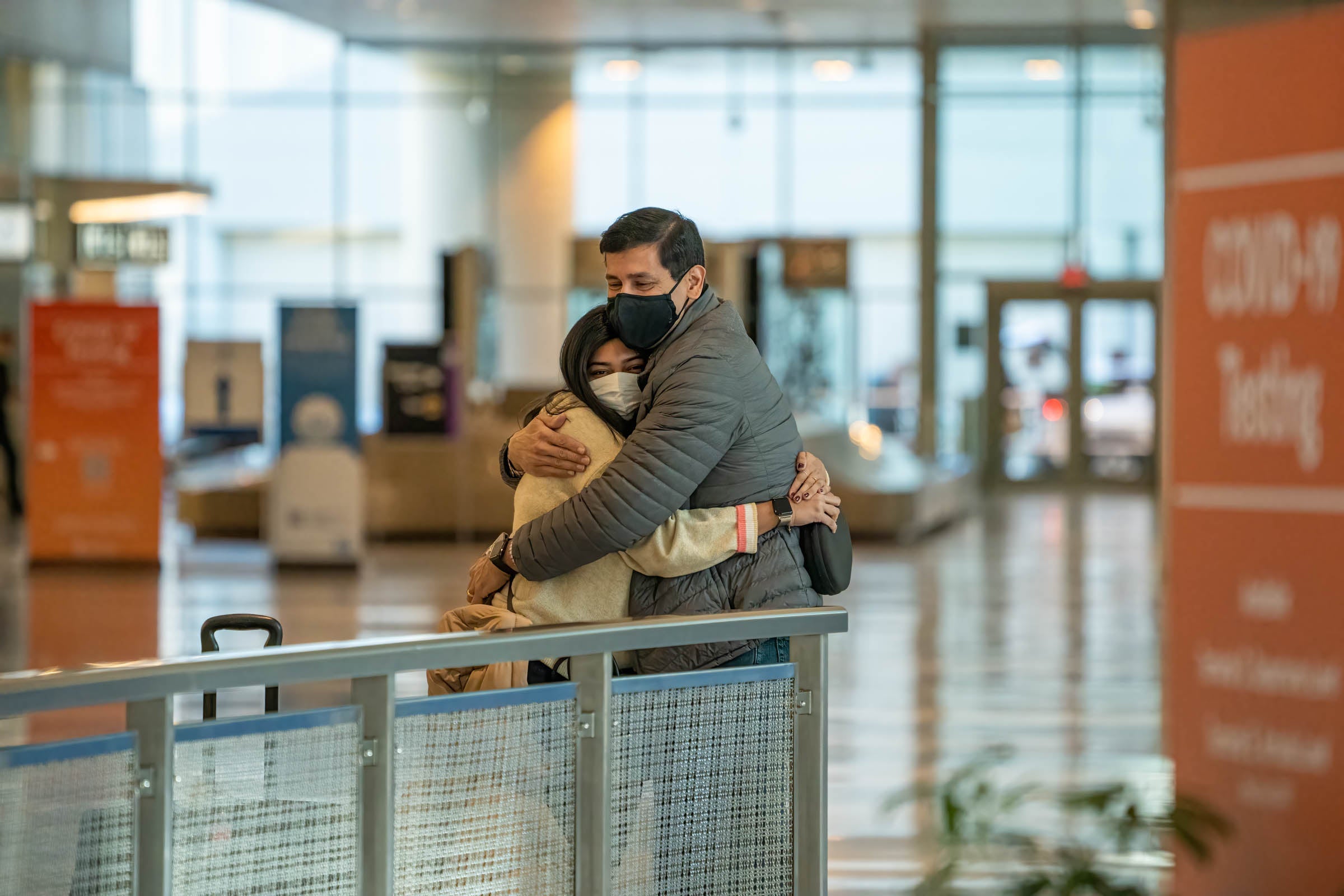 US Travel Ban Lifted Reunion Boston Logan Pandemic-5