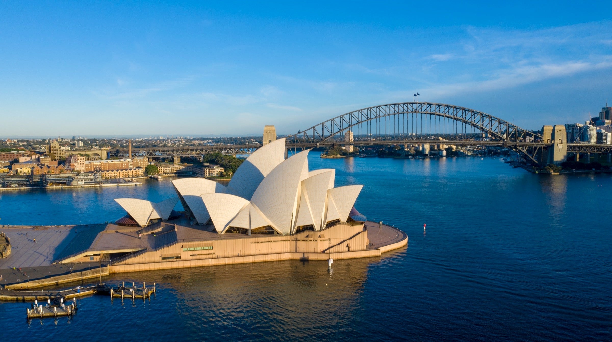 Aerial shot of the Sydney Opera House
