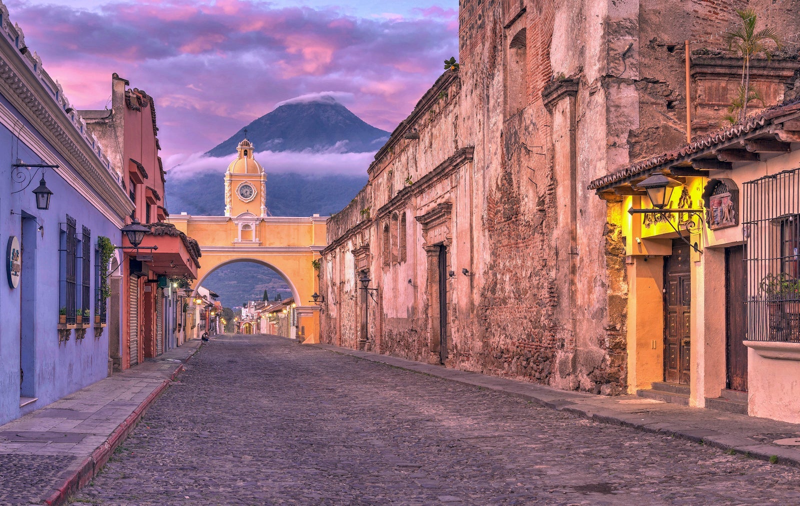 Santa Catalina Arch, Antigua, Guatemala, at sunrise
