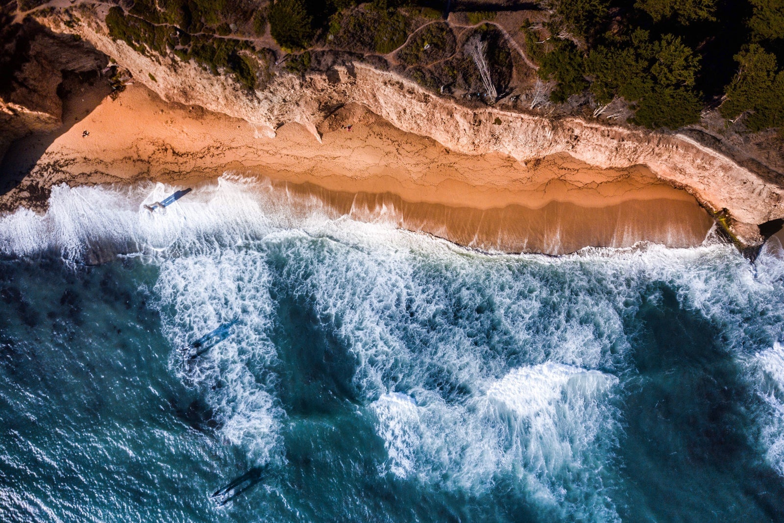 Aerial View Of Sea And Beach