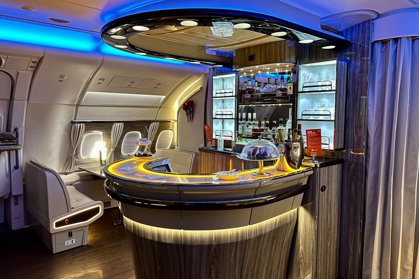 Emirates Airbus A380 Onboard Lounge Bar