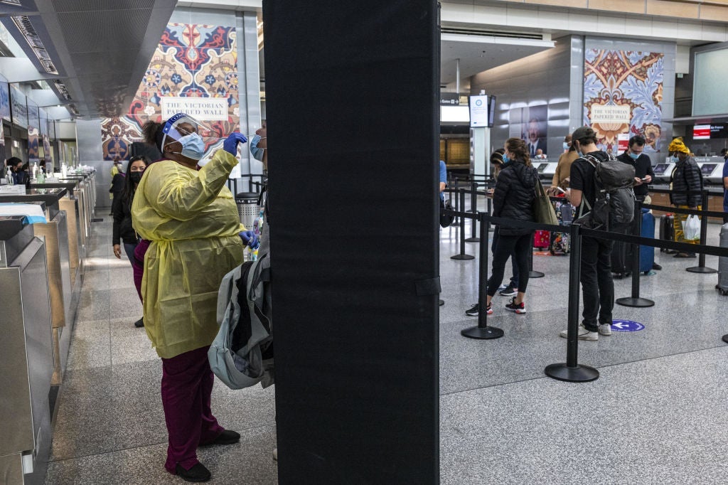 A Covid-19 Testing Site At San Francisco International Airport