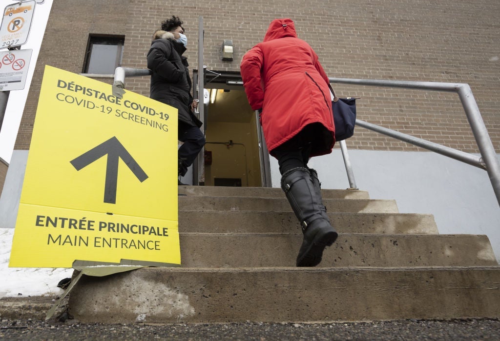 Covid-19 Testing Sites As Montreal Declares State Of Emergency