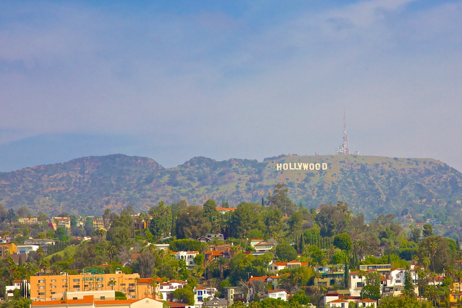 Hollywood sign on mountain