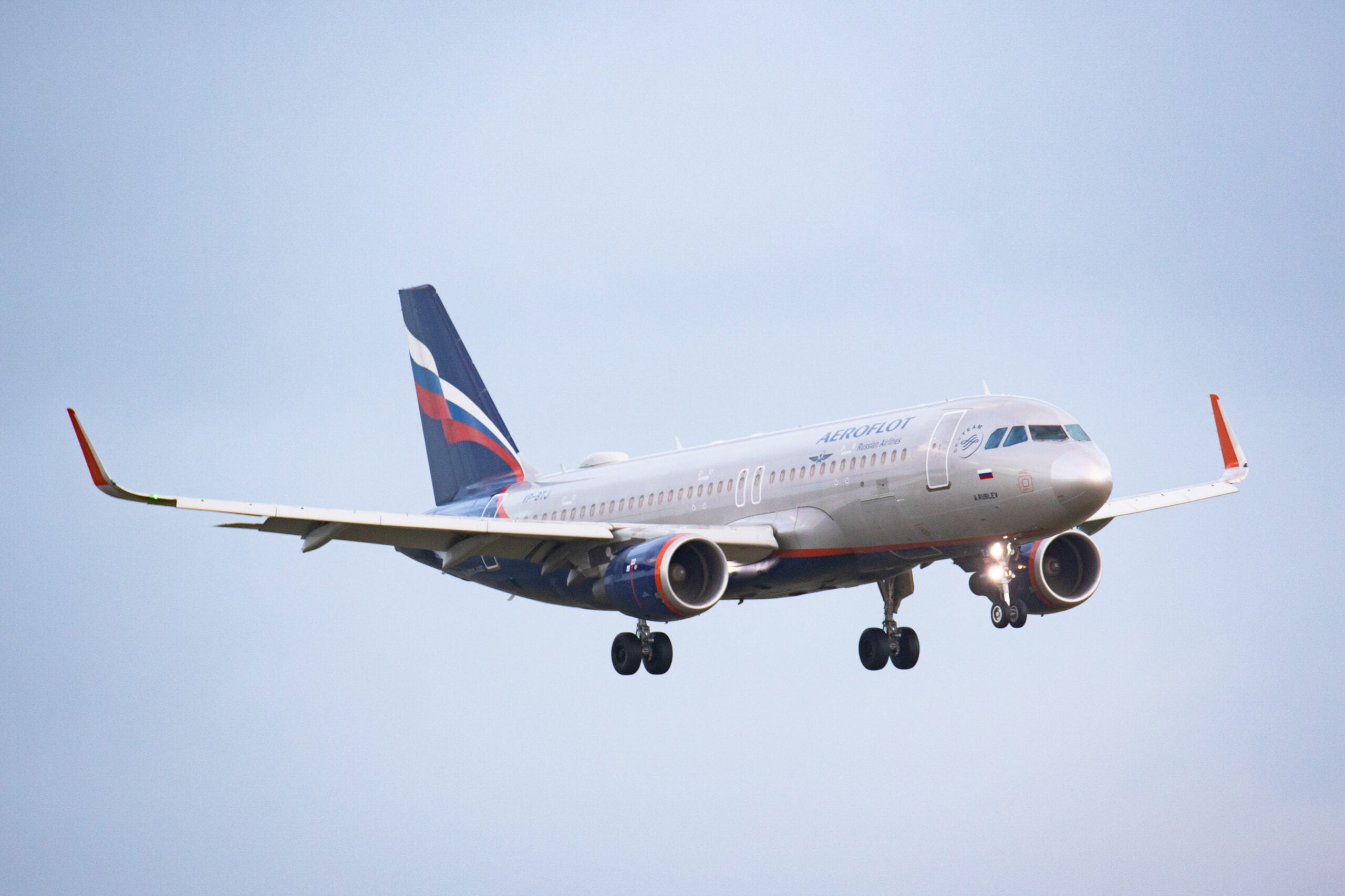 Aeroflot - Russian Airlines Airbus A320 Landing At Amsterdam