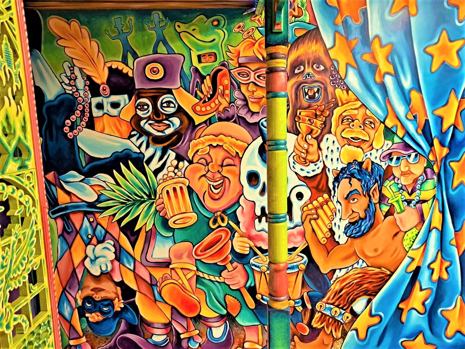 Mardi Gras Krewe Mural at JamNola