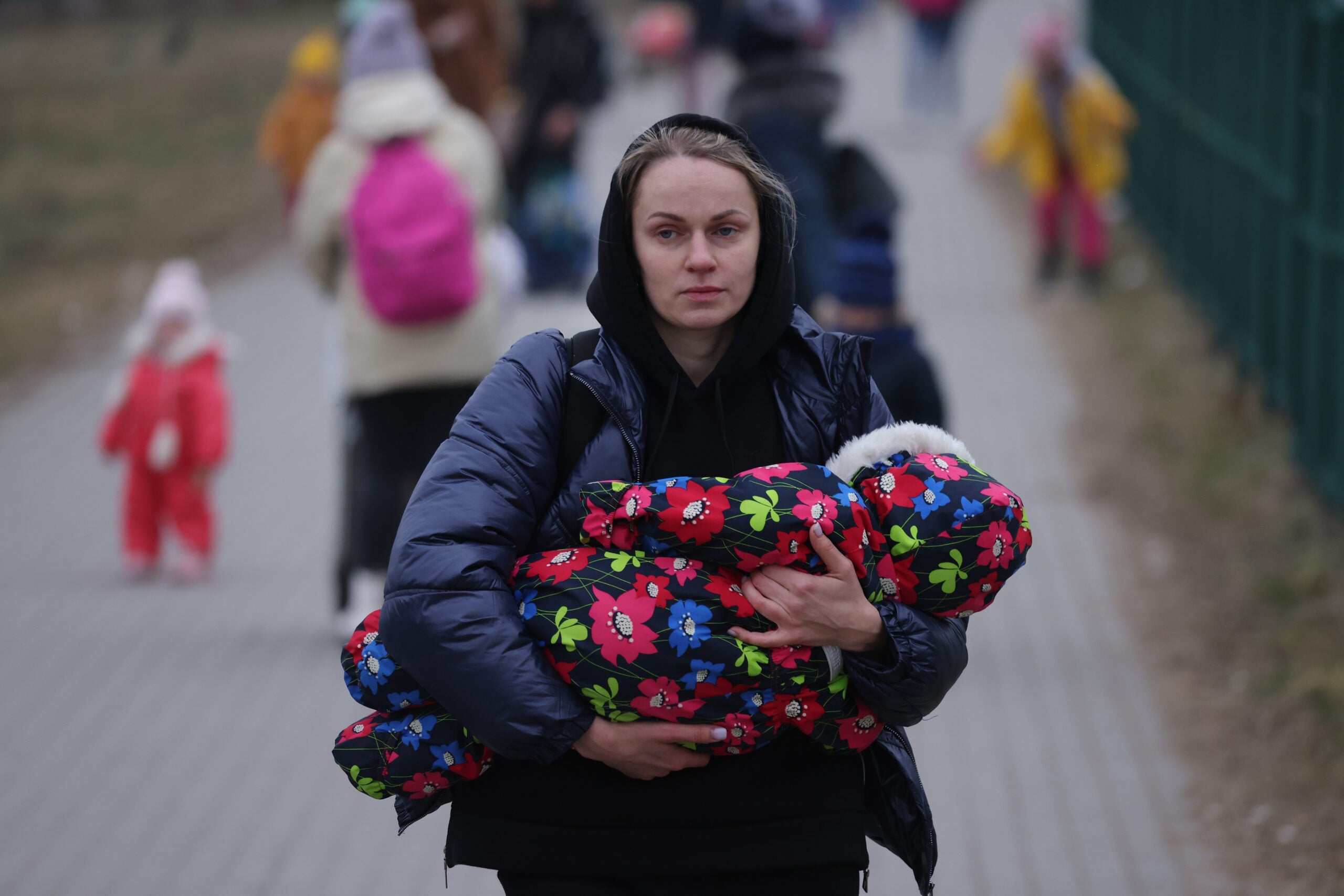 Polish Border Towns Receive Mass Influx Of Ukrainians Fleeing Russian Armed Invasion
