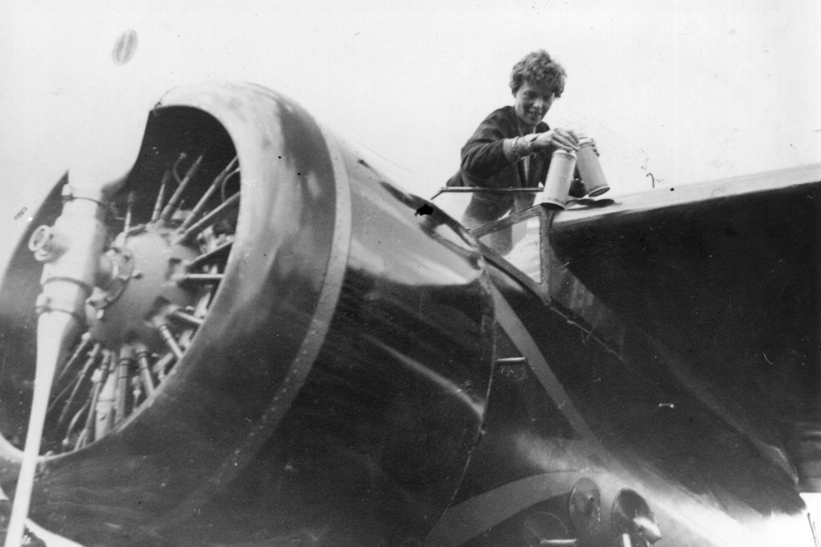 Earhart In Cockpit