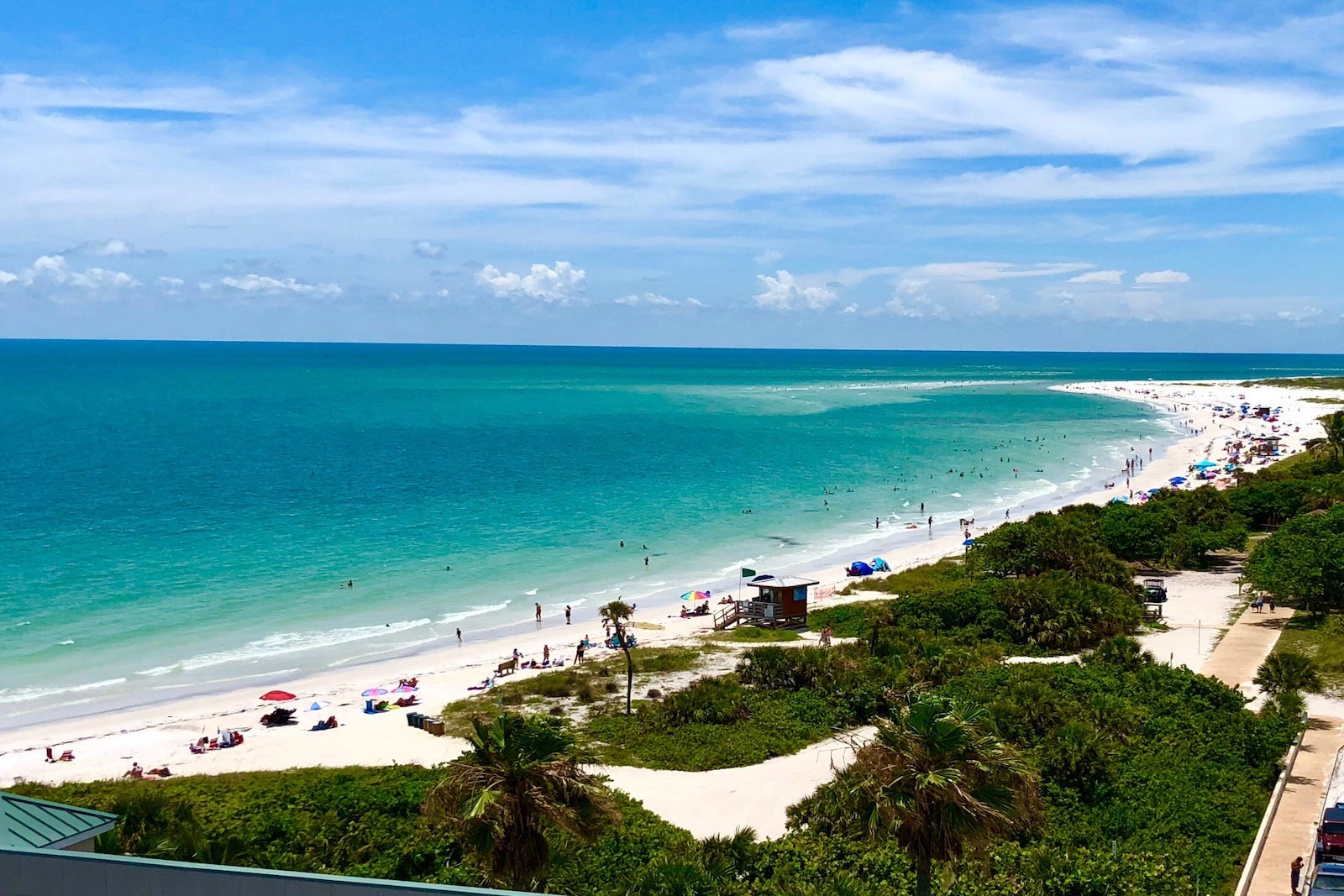 High Angle View Of Beach Against Sky