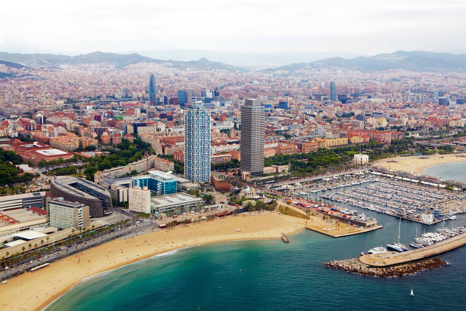 Barcelona ariel view