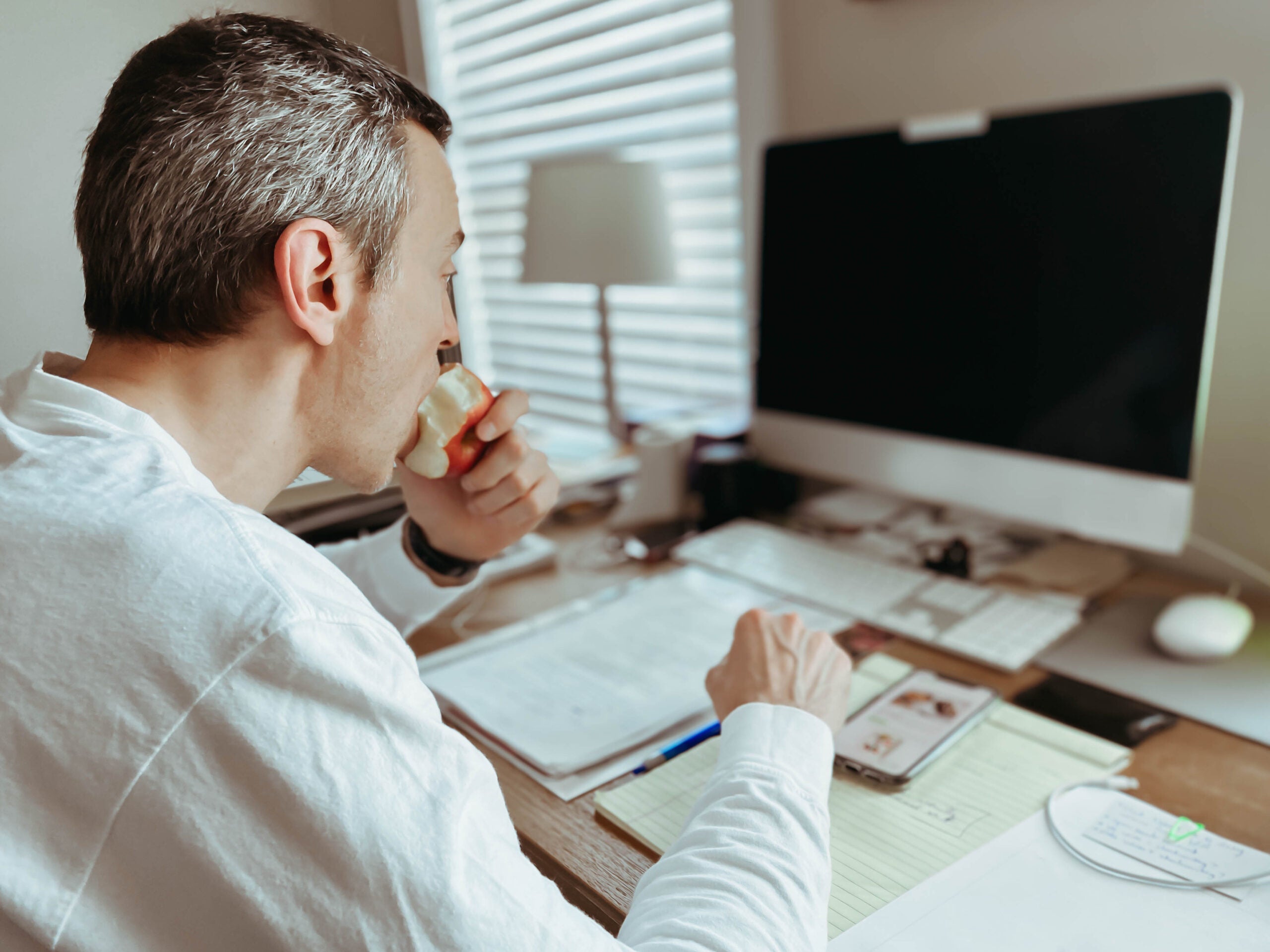 Man at Desk in Home Office