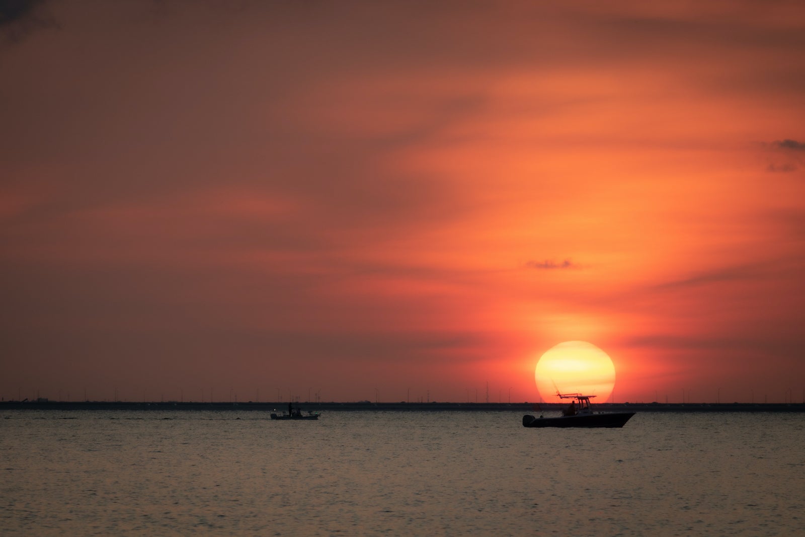 Dreamy Sunset,Scenic view of sea against orange sky,Tampa,Florida,United States,USA
