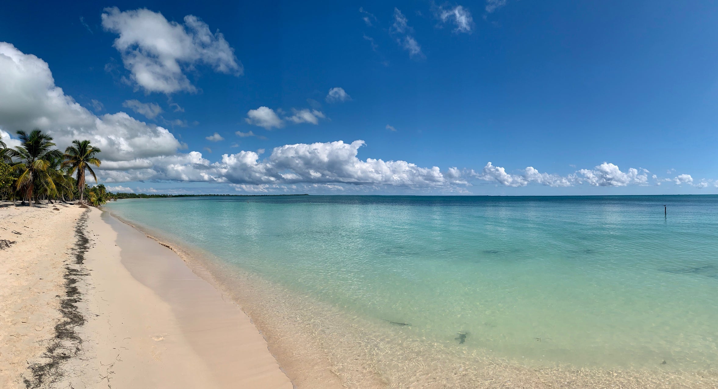 Panoramic view of the Punta Allen beach in Sian Ka‘an National Park