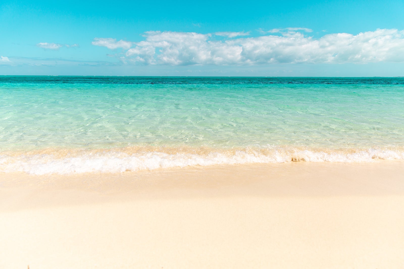 Scenic view of sea against sky,Grace Bay,Turks and Caicos Islands