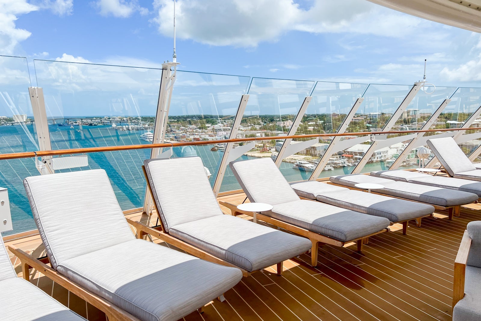 The private deck of the Concierge Lounge. SUMMER HULL/THE POINTS GUY