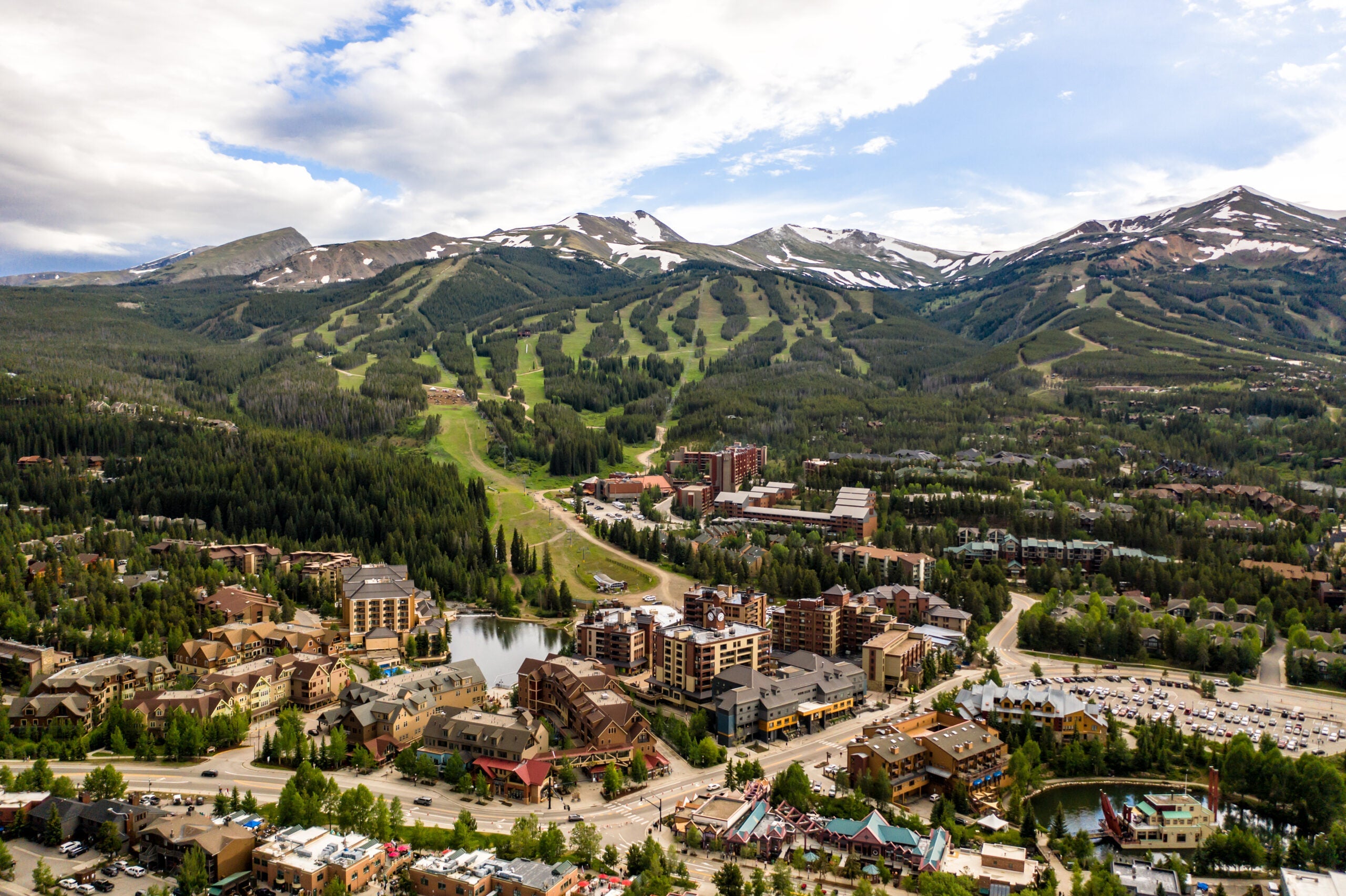 Aerial drone photo - Rugged Rocky Mountains of Breckenridge, Colorado.
