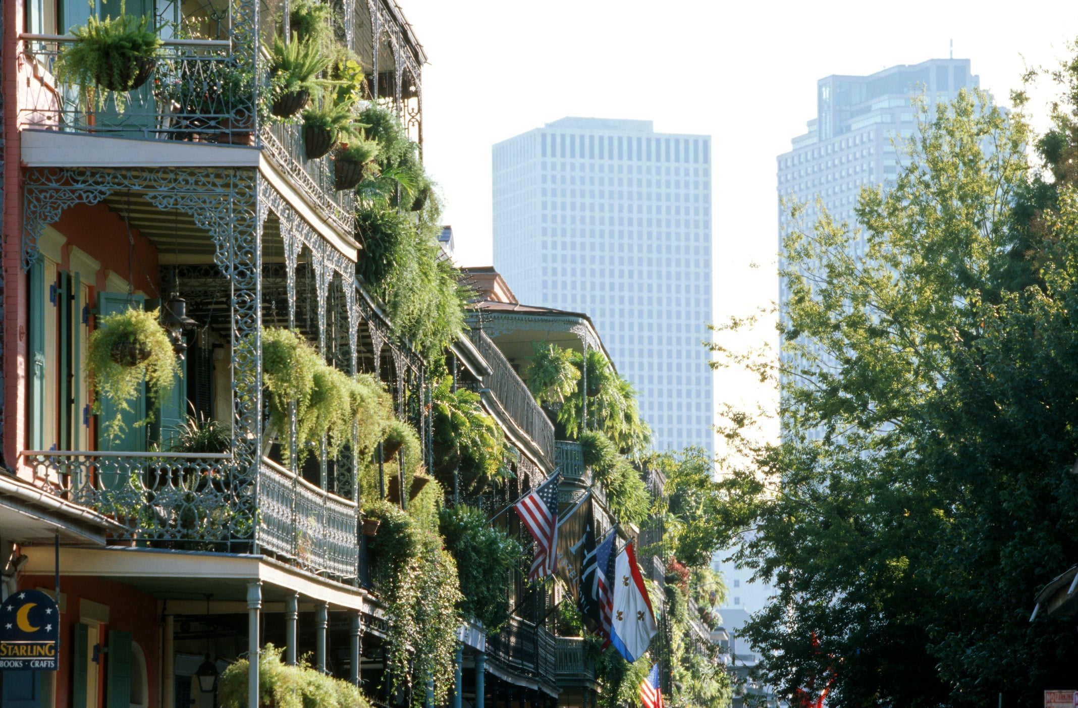 Row homes along the Royal Street in the French Quarter