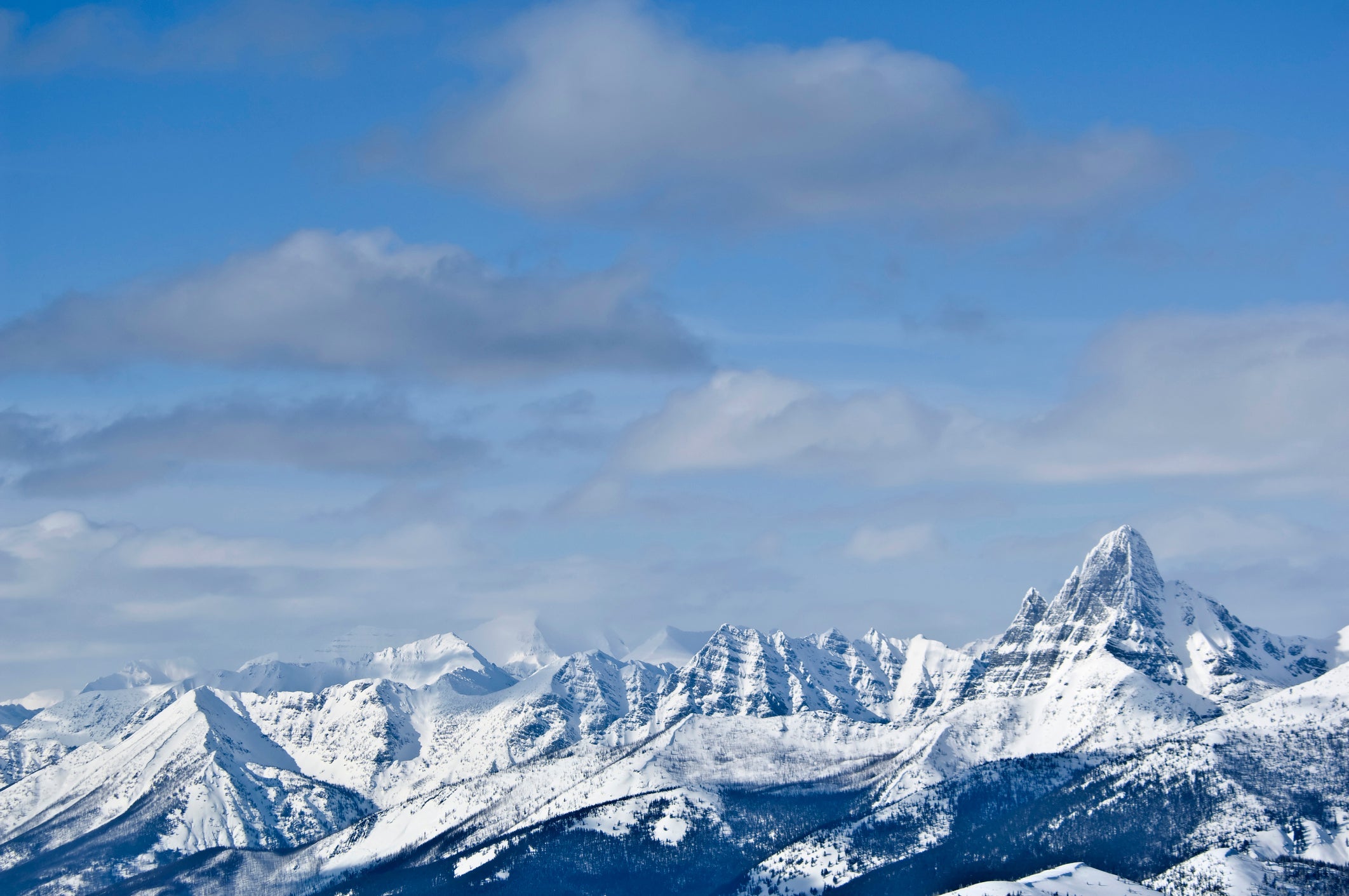Backcountry ski traverse in Glacier National Park, MT.
