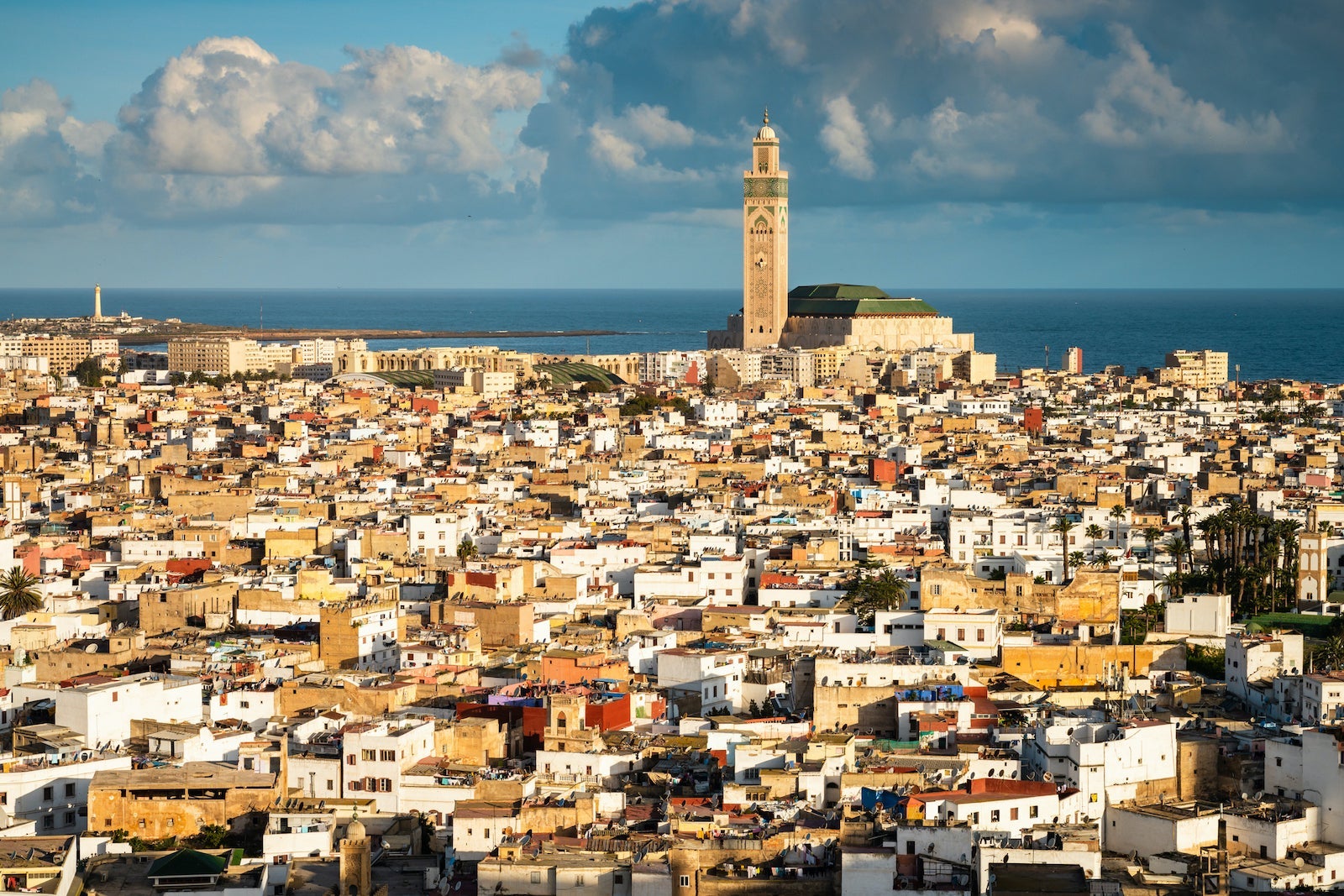 Old city and mosque, Casablanca, Morocco
