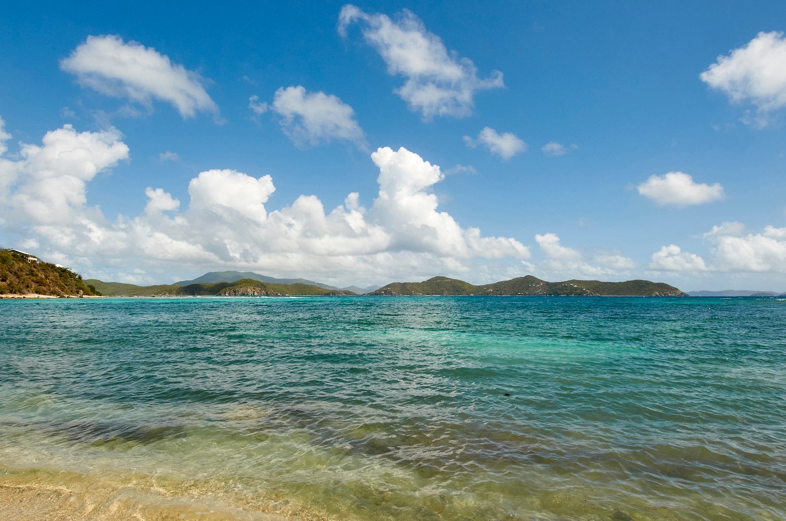 Coastline on a clear day in St. Thomas, USVI