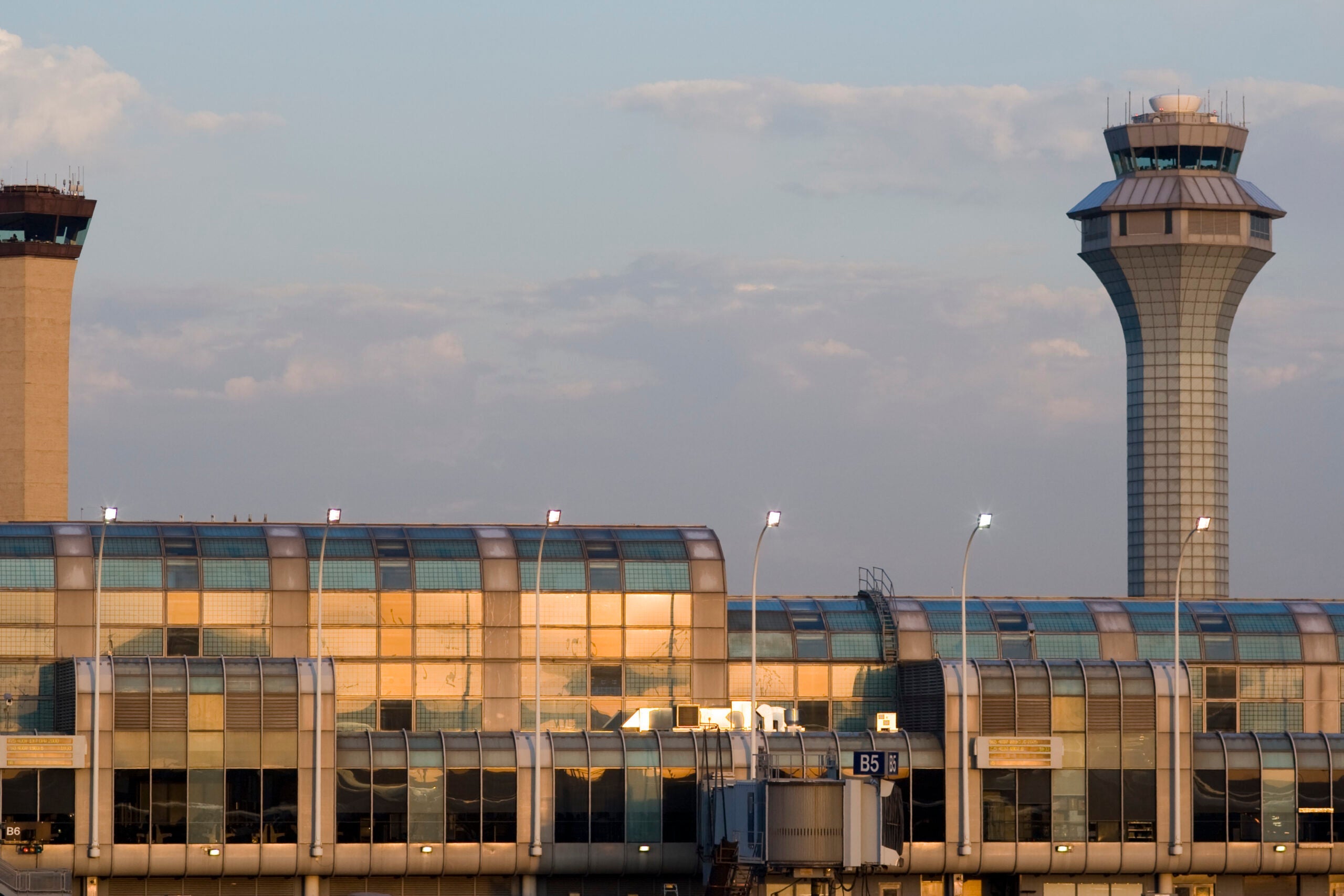 Chicago O'Hare at sunset
