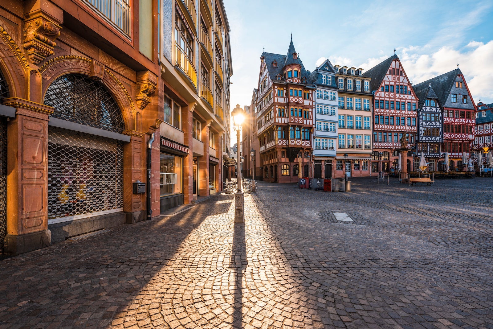 Historical buildings in Romerberg square, Frankfurt, Germany