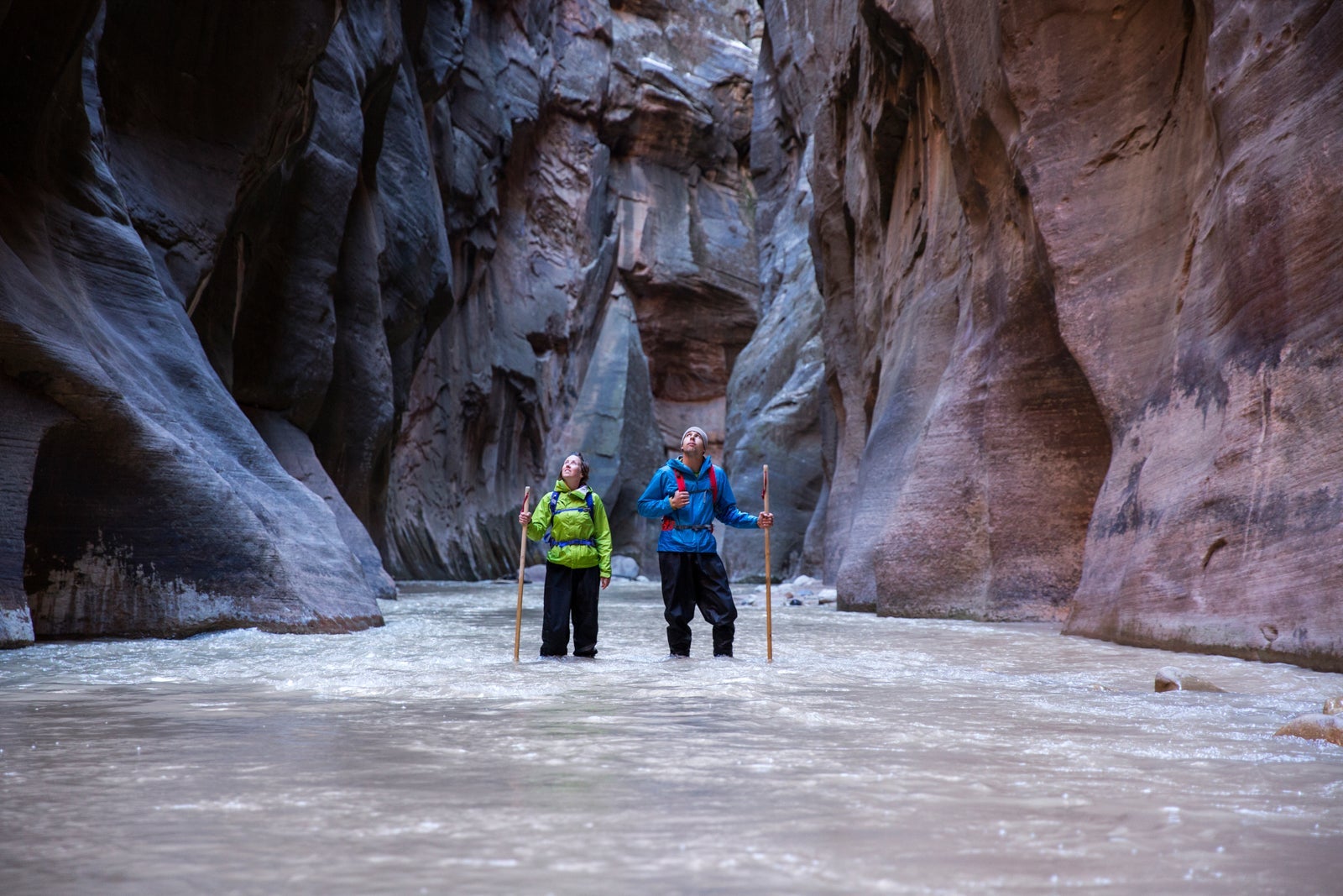 A coupole hiking in Zion.