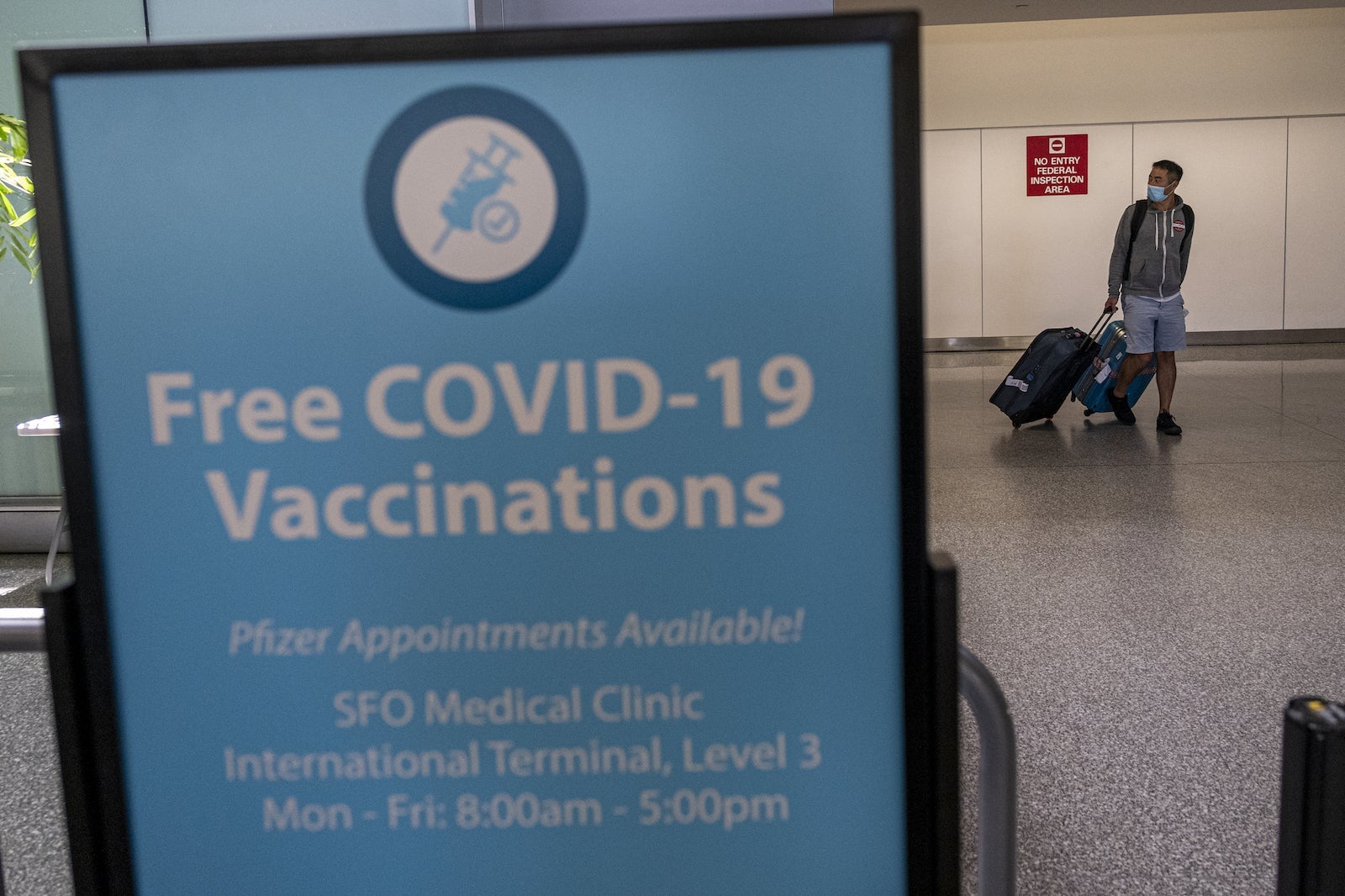 Travelers At SFO Airport As US Lifts Covid-19 Test Requirement for International Travel