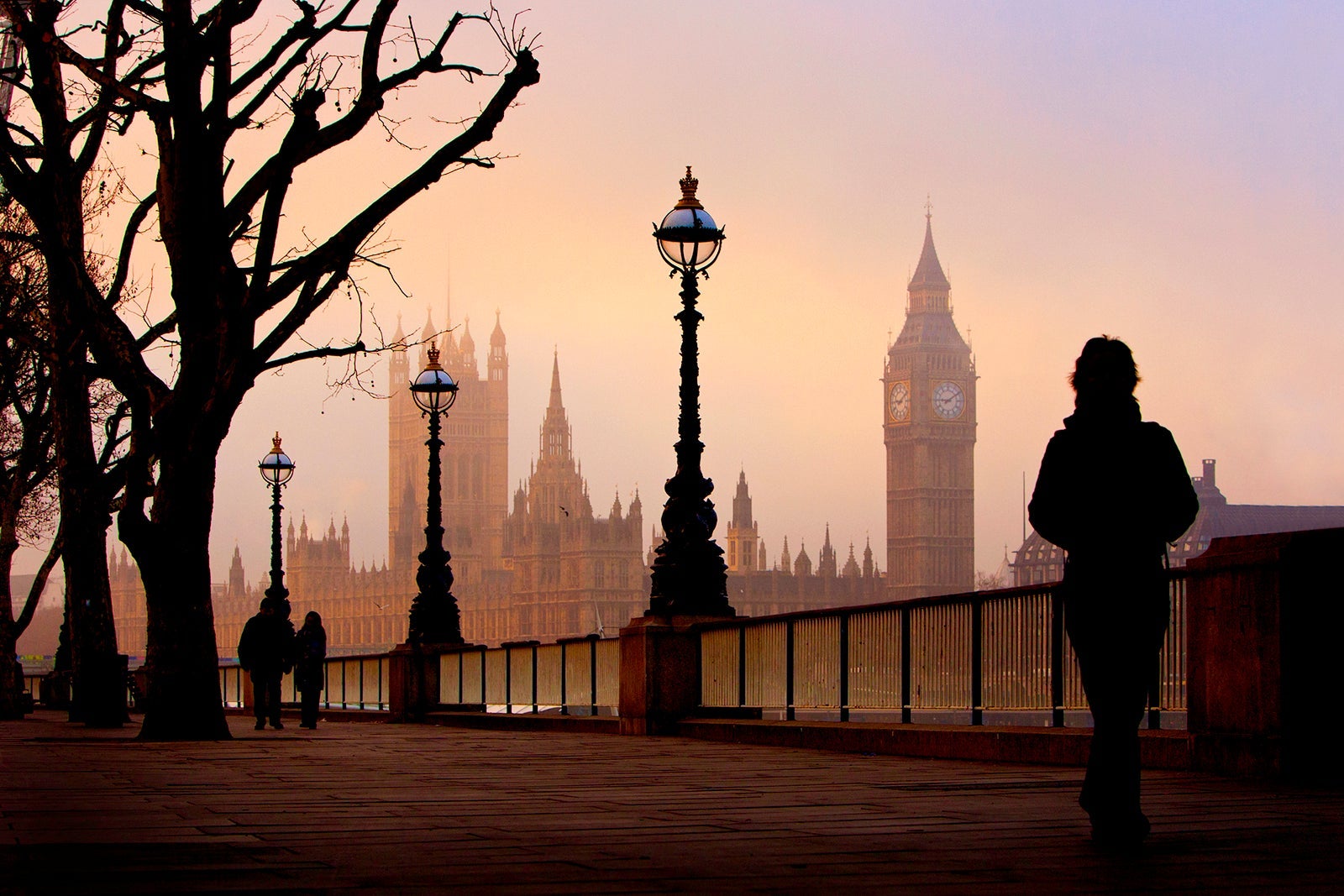 Big Ben and Houses Of Parliament on foggy morning