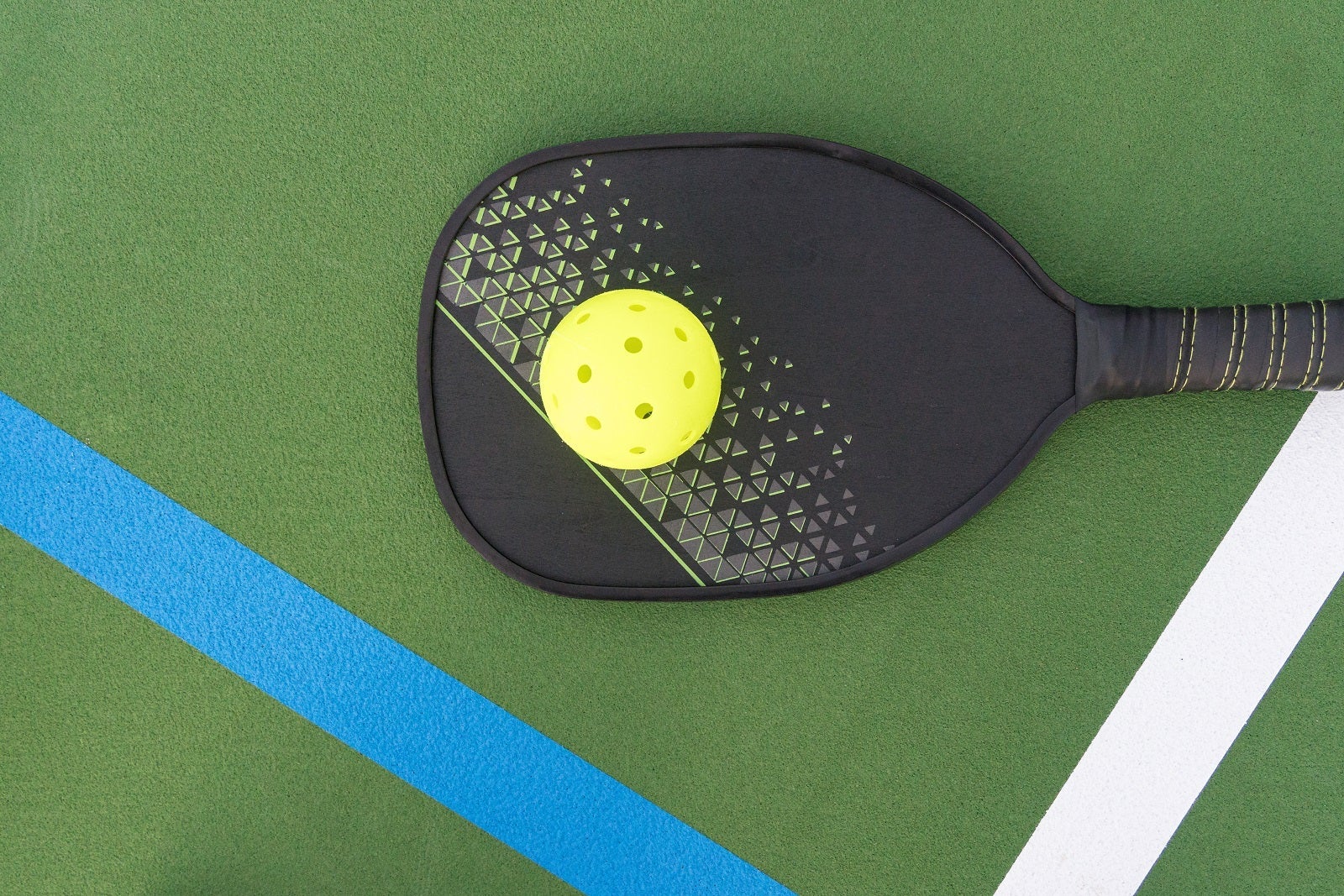 Pickleball Paddle and Ball