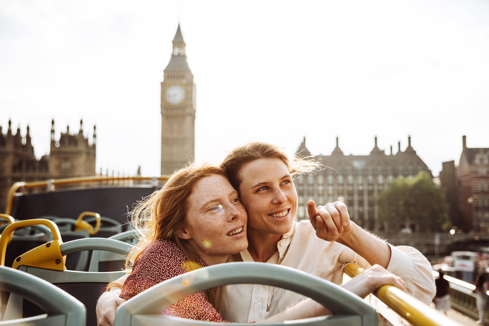 lesbian couple on the bus in london