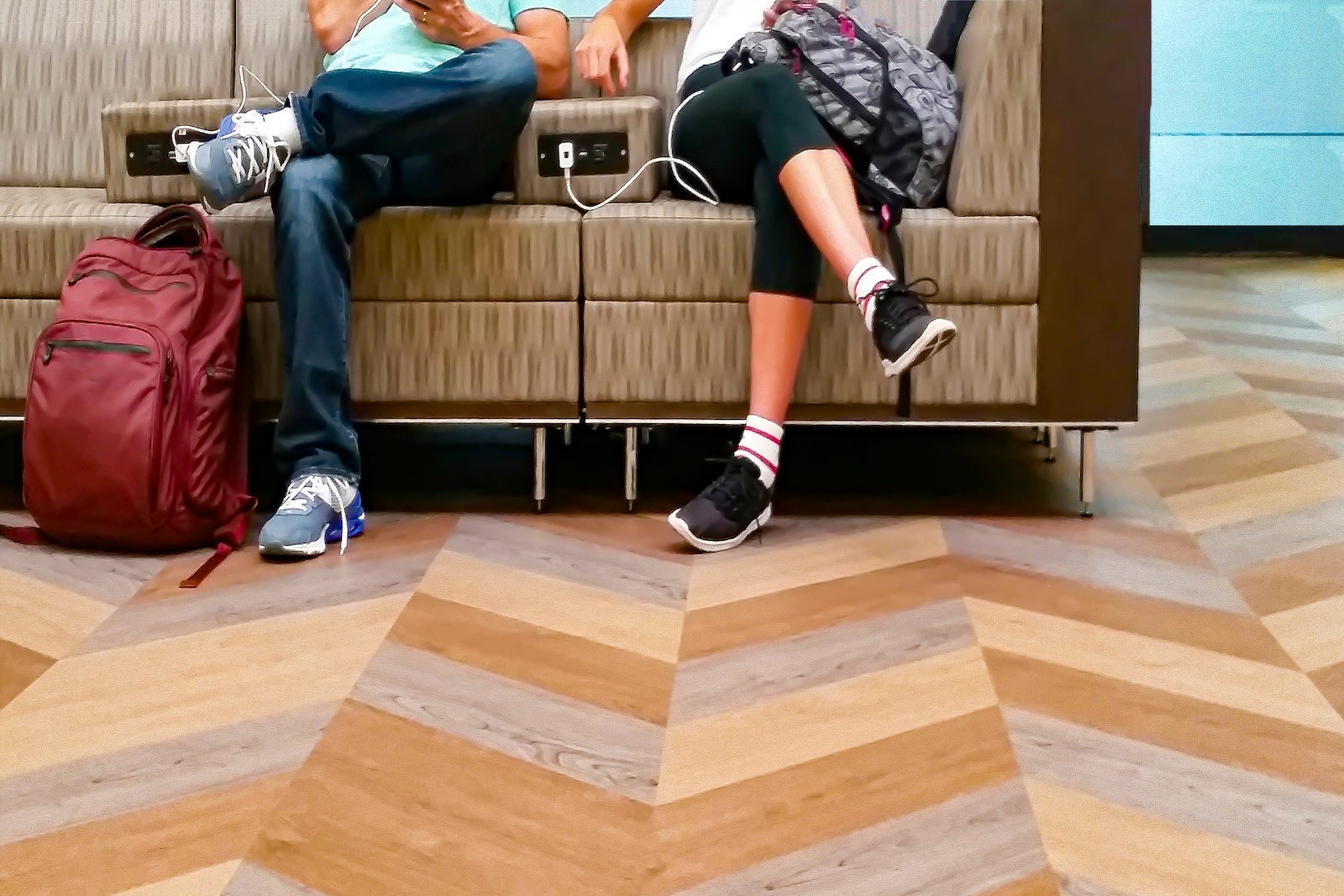 A Couple Waiting for their Plane