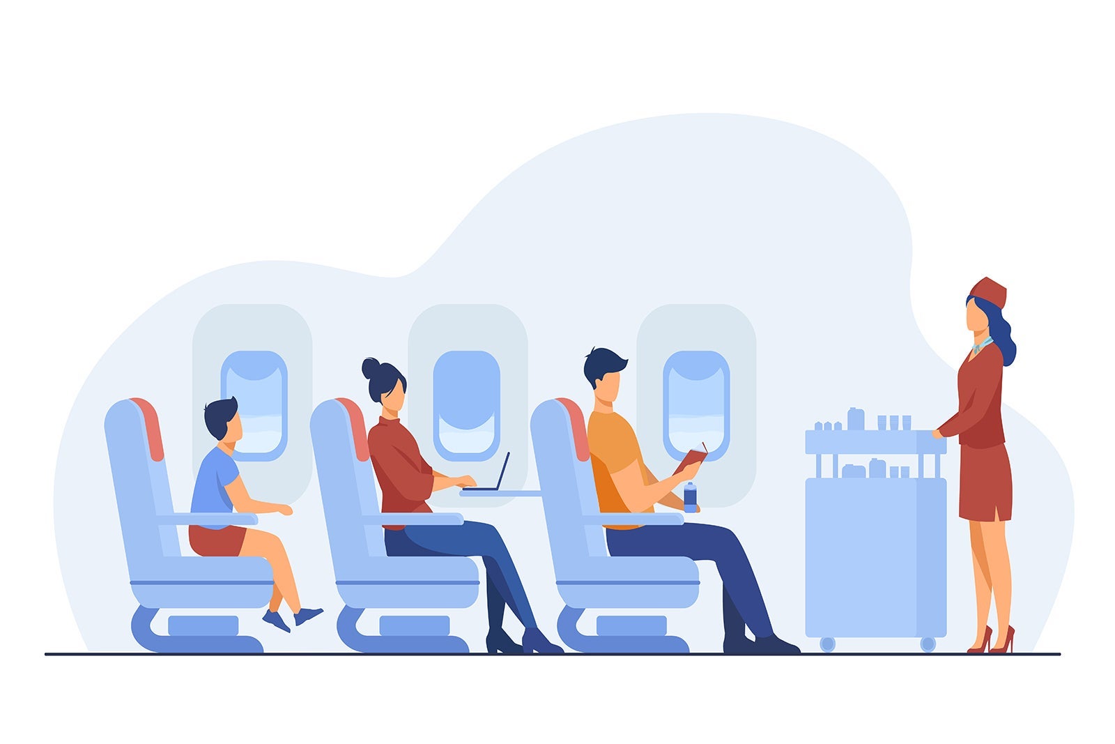 Airline meal illustration_SurfUpVector