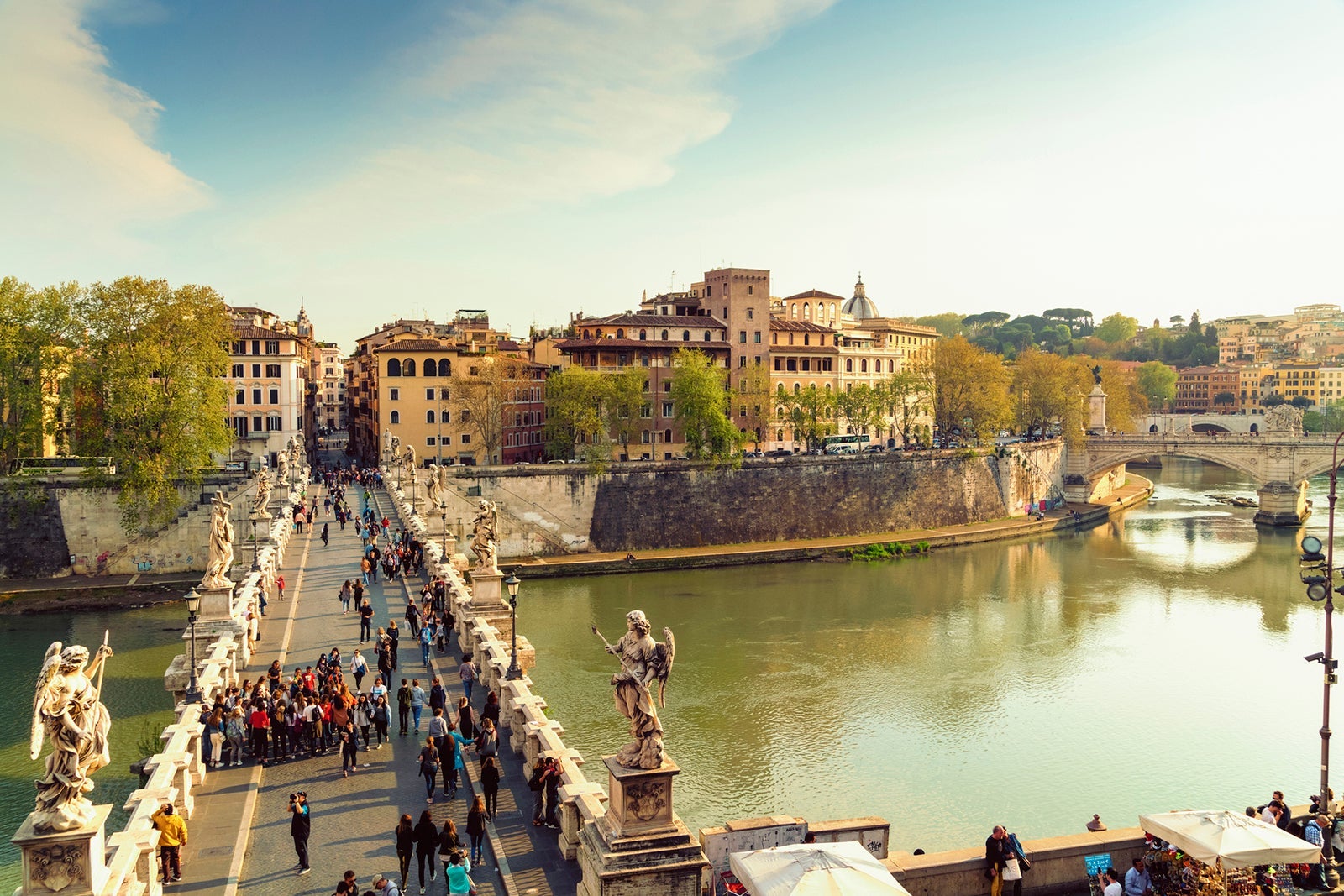 View of St. Angelo Bridge from the Castel St Angelo