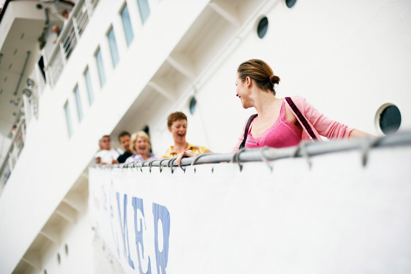 Tourists Disembarking Cruise Ship