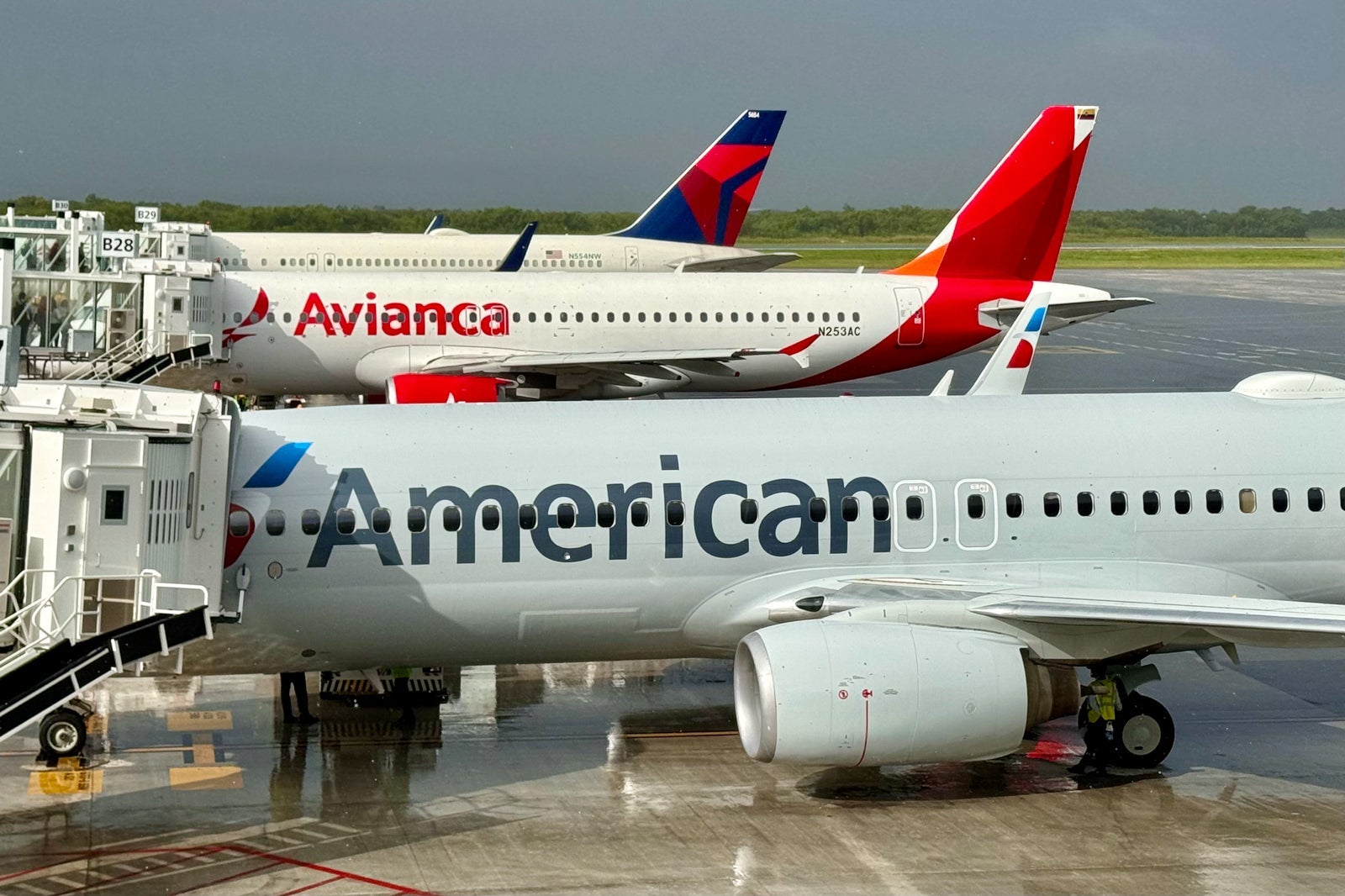 American Avianca Delta Planes Airbus Boeing Punta Cana Airport P