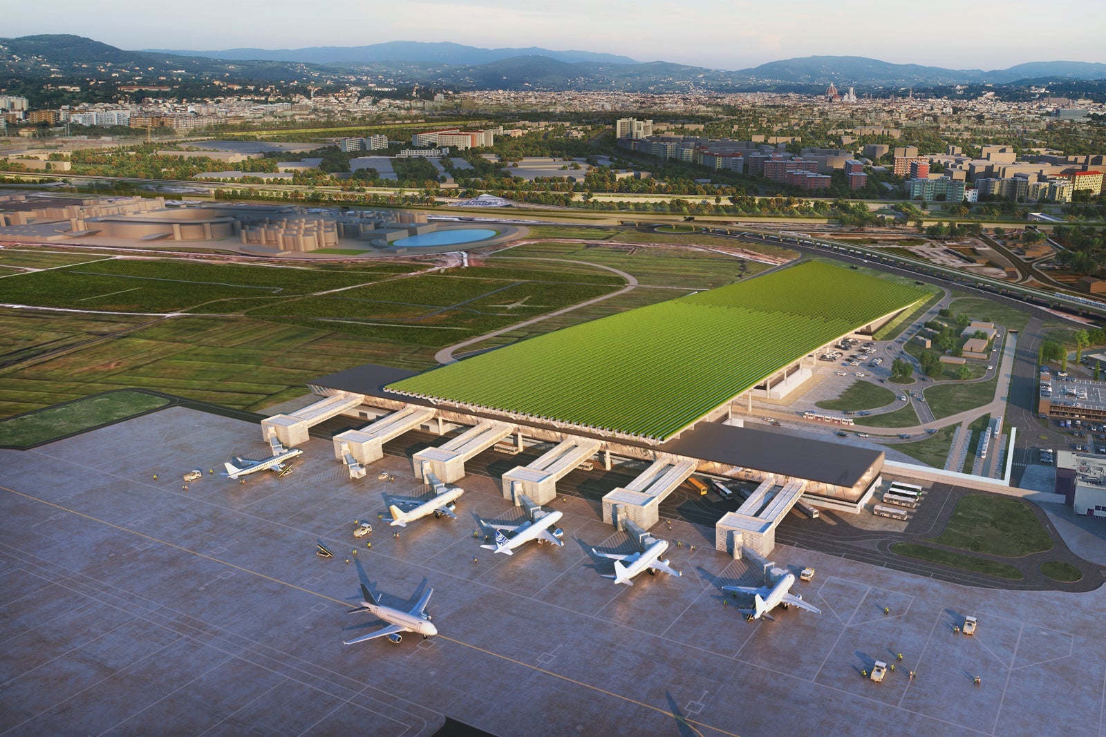 Airport Drinking_1_RENDERING _Florence vineyard_Aerial_03_©Rafael_Vinoly_Architects